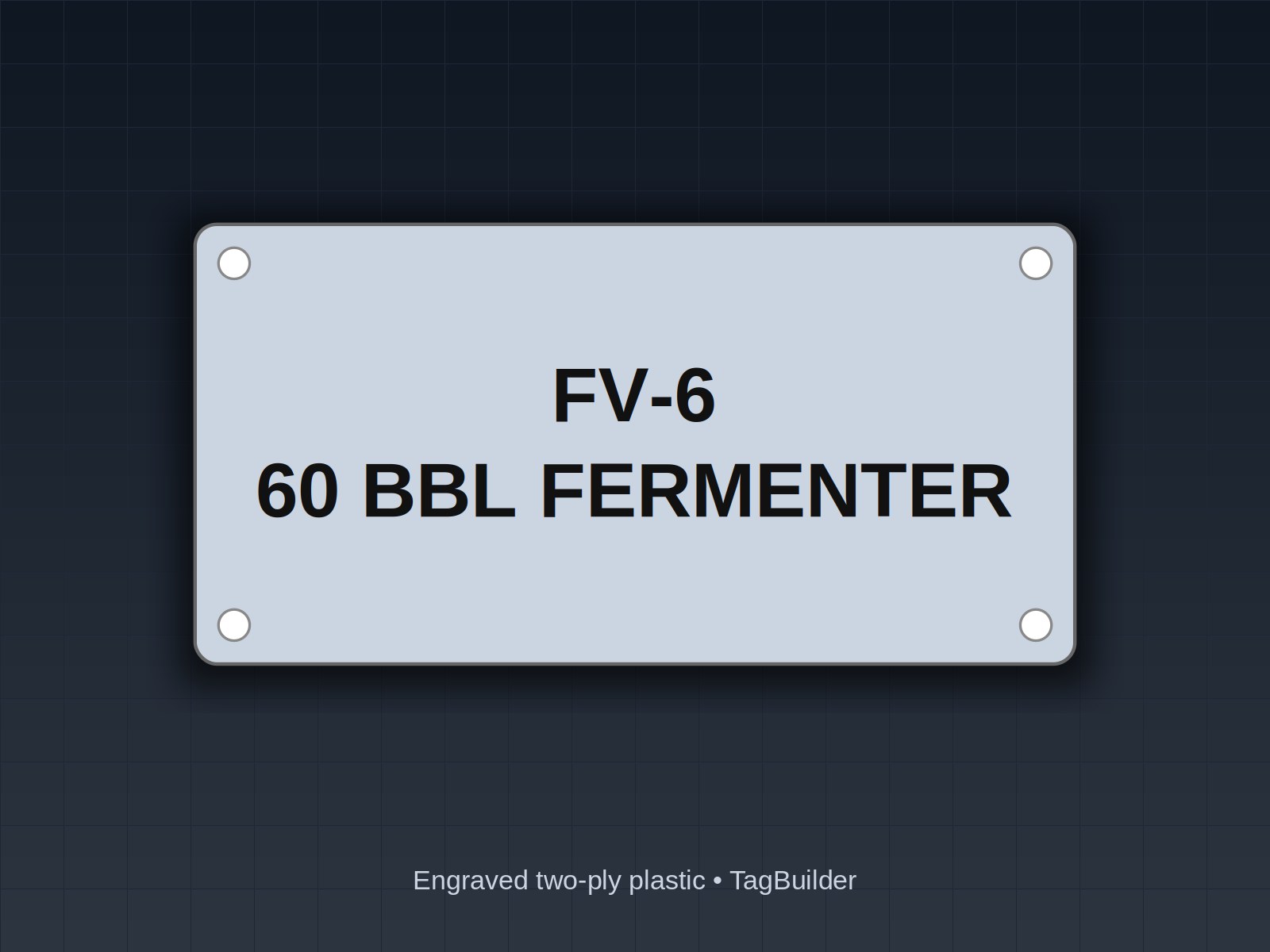 Brewery and Winery Tank and Valve Tags: Fermenter Numbering, Brite Tanks and Glycol Valves