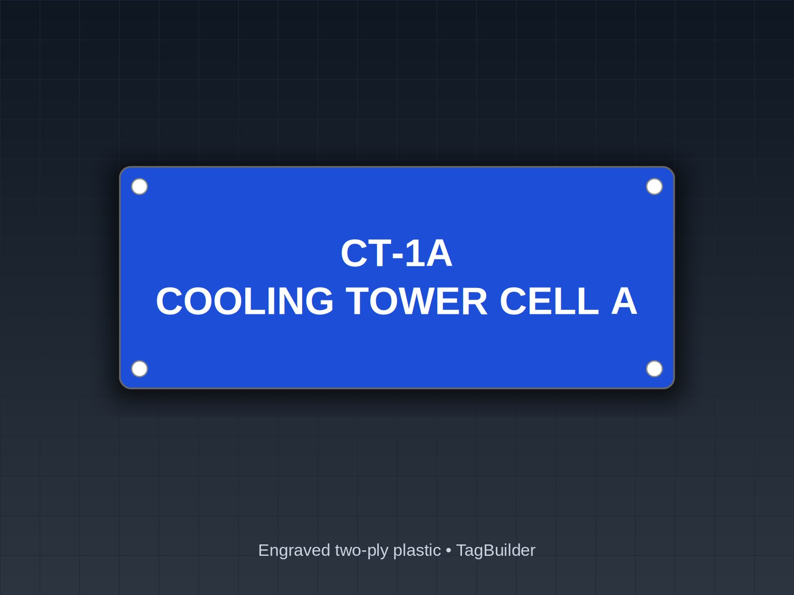Cooling Tower and Chiller Plant Labels: Equipment IDs, Pumps, Valves and Basin Heaters
