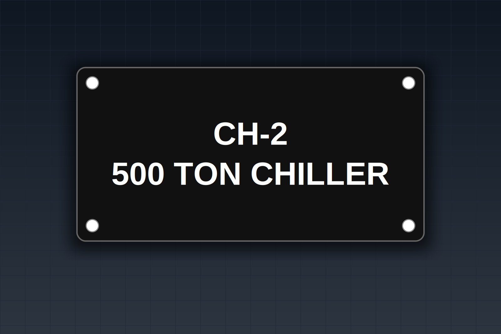 Cooling Tower and Chiller Plant Labels: Equipment IDs, Pumps, Valves and Basin Heaters
