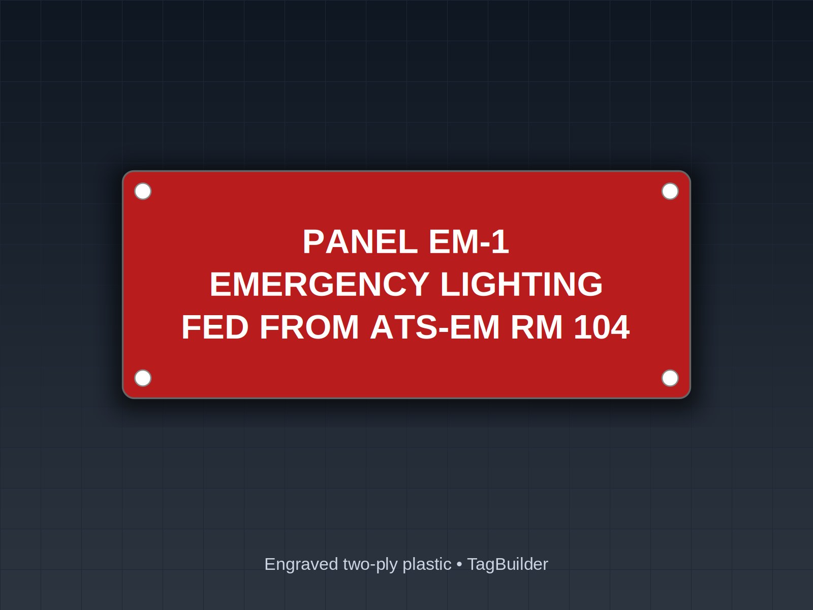 Emergency Lighting and Exit Sign Circuit Labels: NEC 700 Identification
