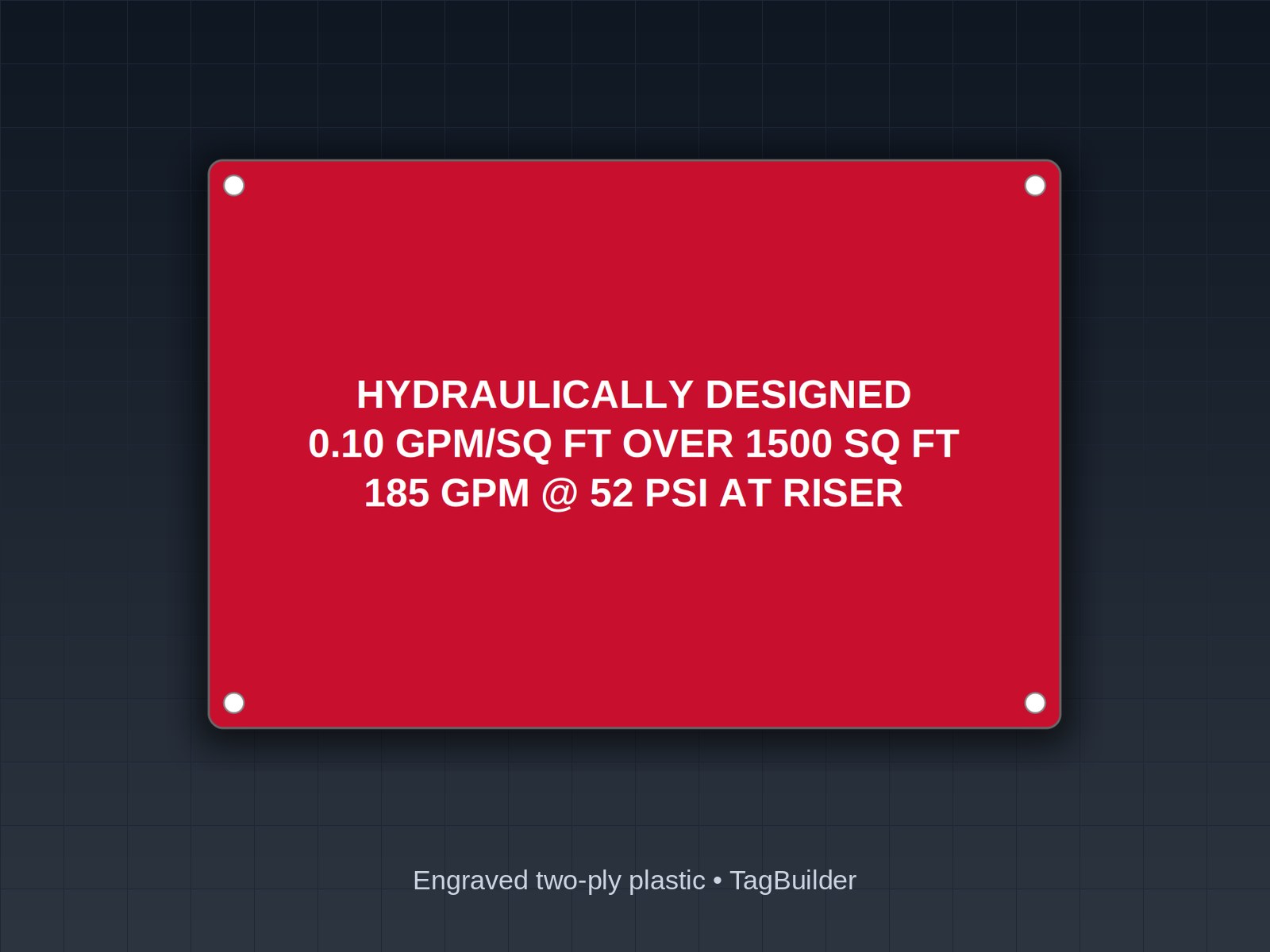 Fire Sprinkler Hydraulic Design Information Sign: What Goes On It and Where It Goes