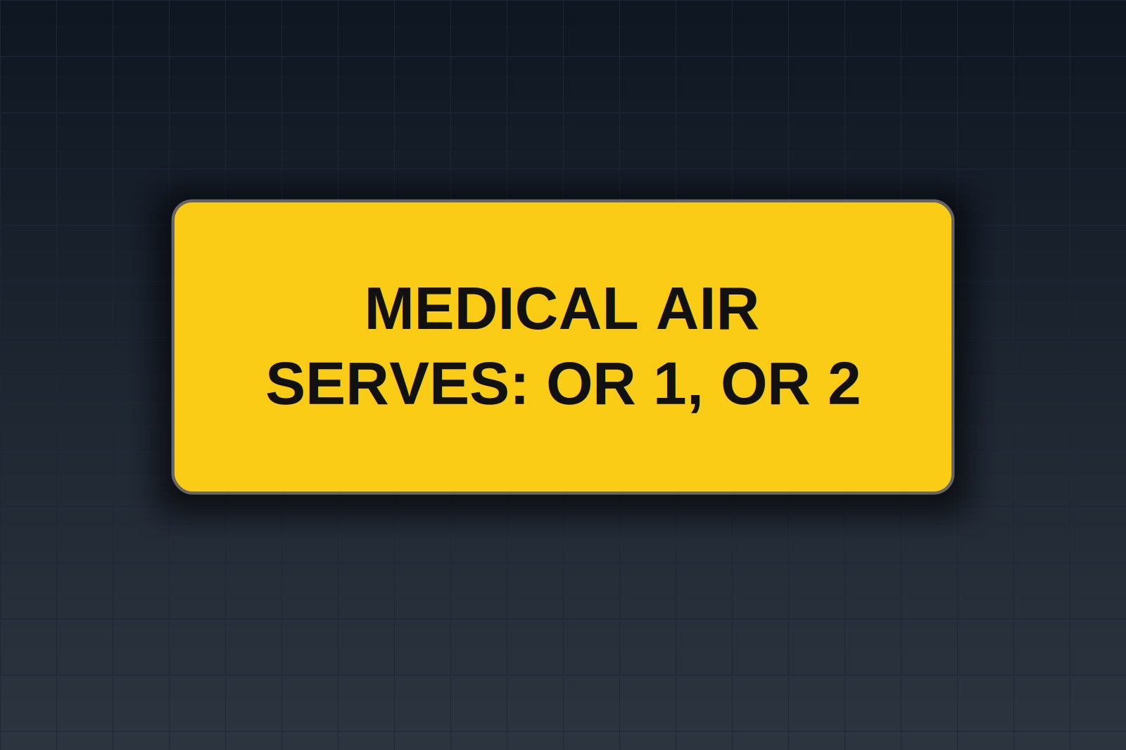 Medical Gas Zone Valve Box Labels: NFPA 99 Wording for Gas, Rooms Served and Caution