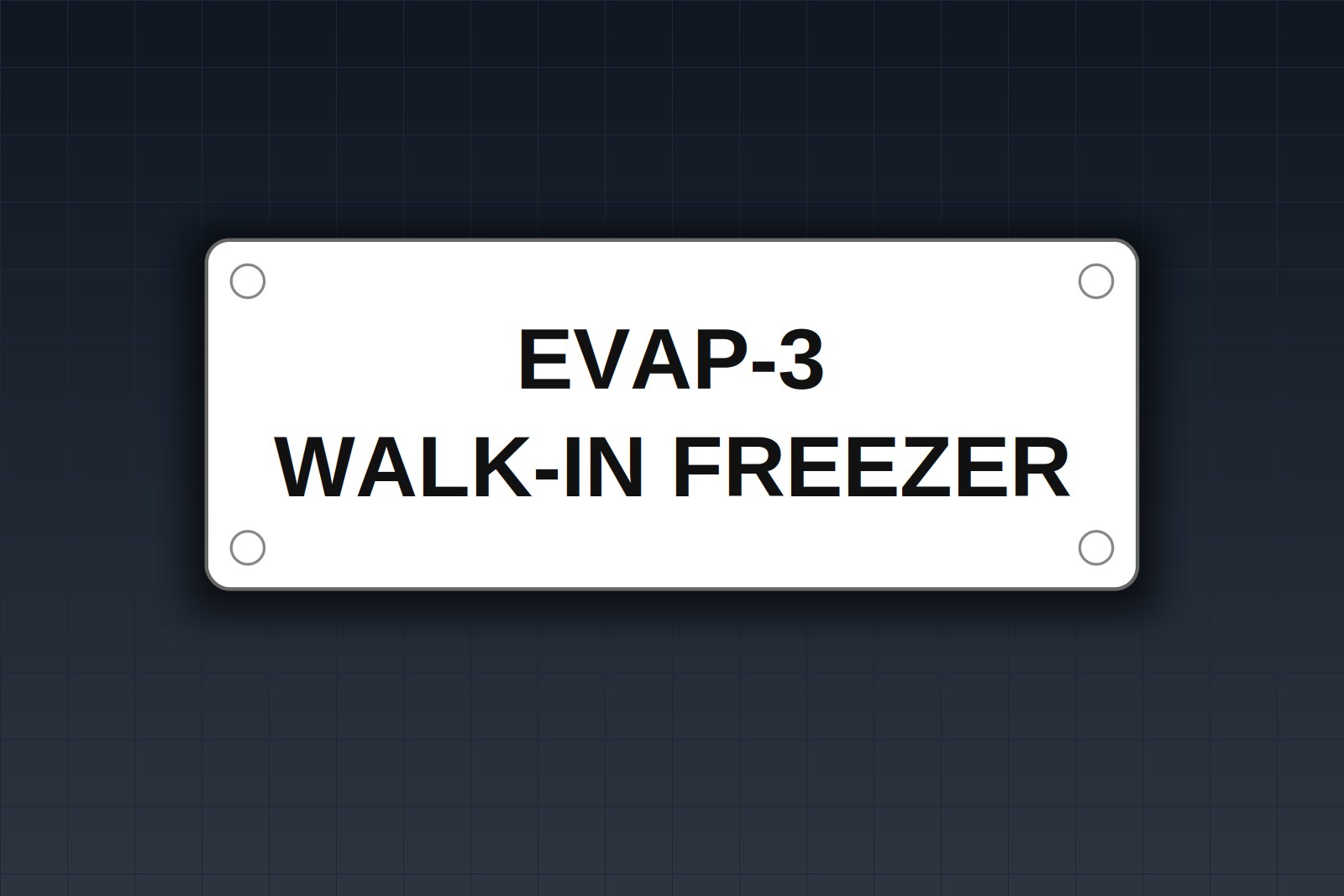 Walk-In Cooler, Freezer and Display Case Labels: Condensing Units, Evaporators and Case Numbers