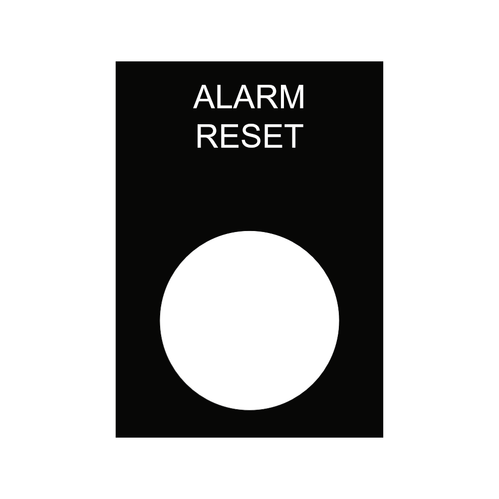 ALARM RESET Button Label - 22mm Ring Tag thumbnail