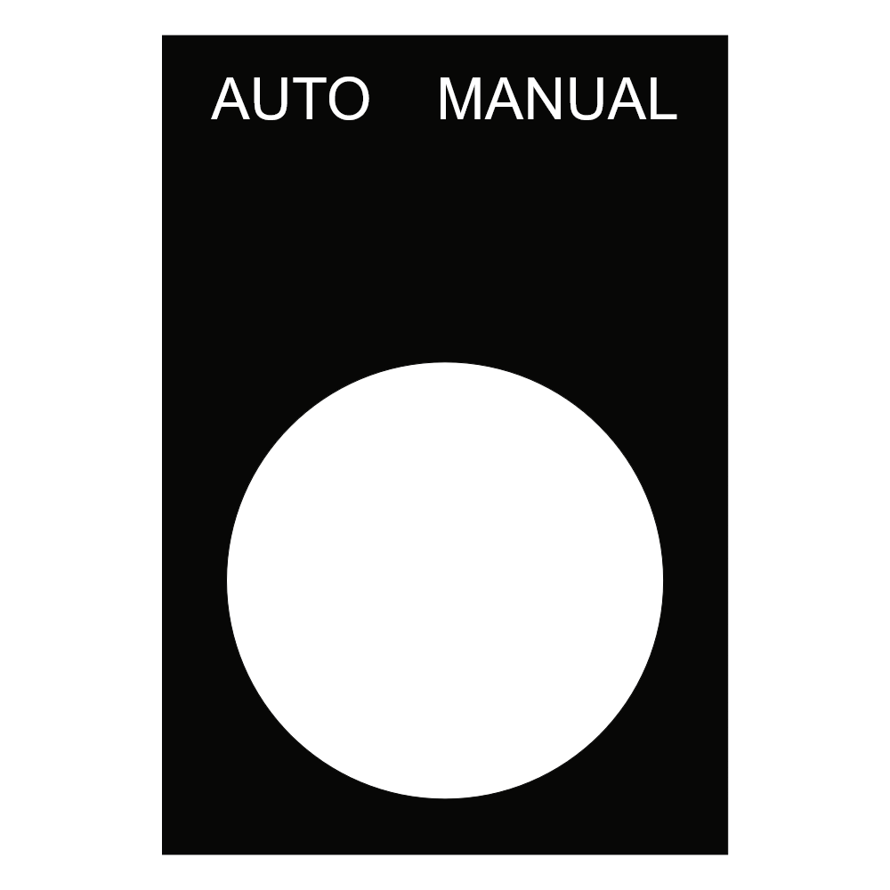 AUTO-MANUAL Mode Selector Label - 30mm Ring Tag thumbnail