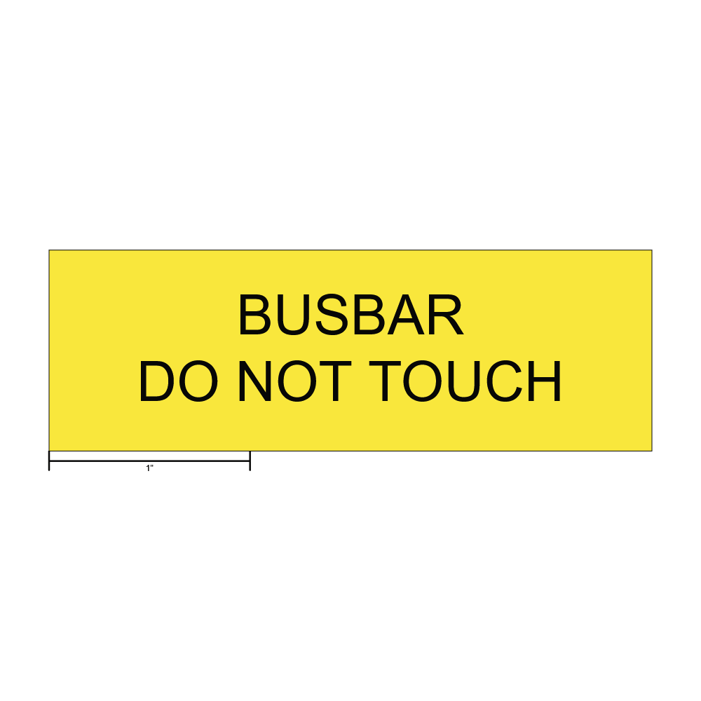 Busbar Do Not Touch Warning Label thumbnail