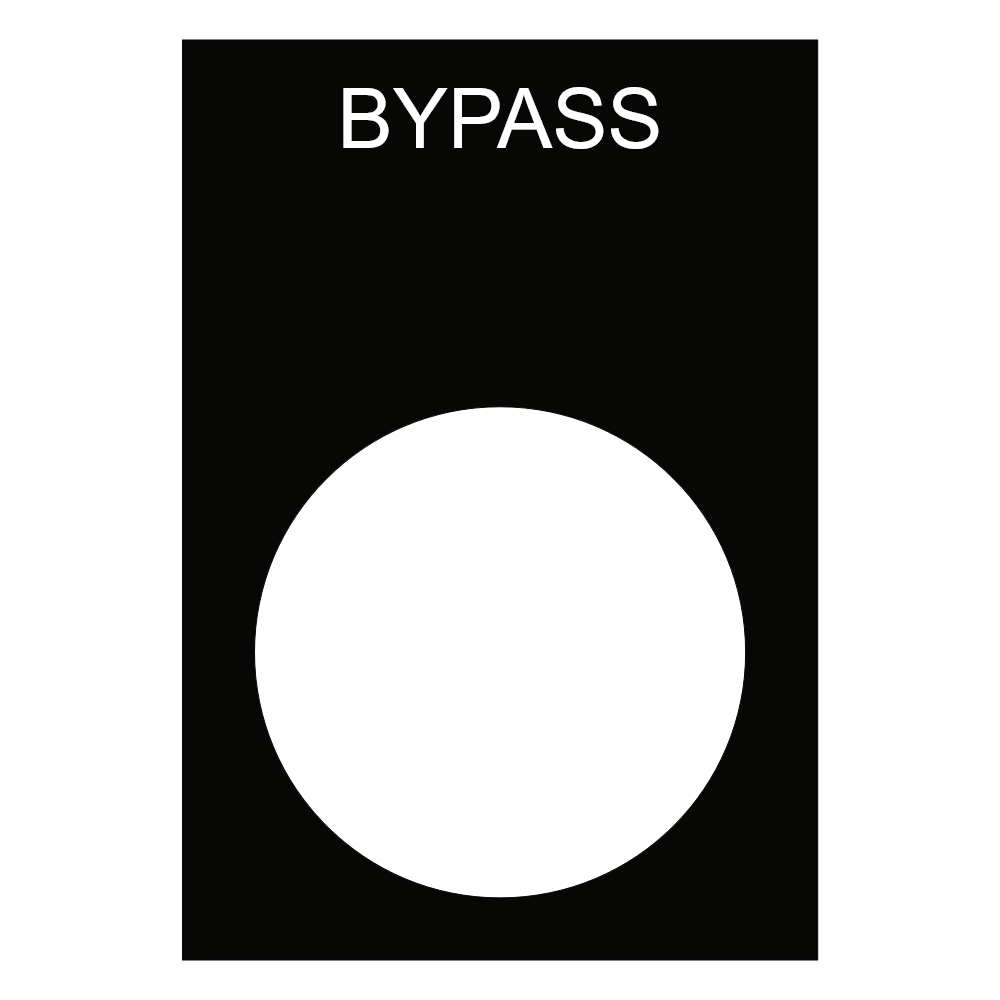 BYPASS Selector Label - 30mm Control Ring Tag thumbnail