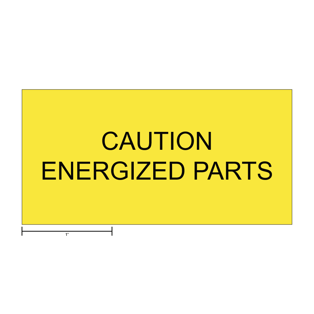 Caution Energized Parts Label thumbnail