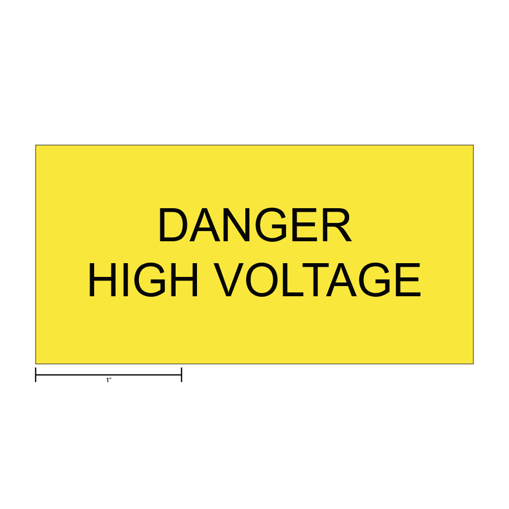 Danger High Voltage Electrical Safety Tag thumbnail