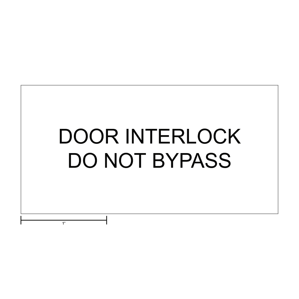 Door Interlock Safety Warning Label thumbnail