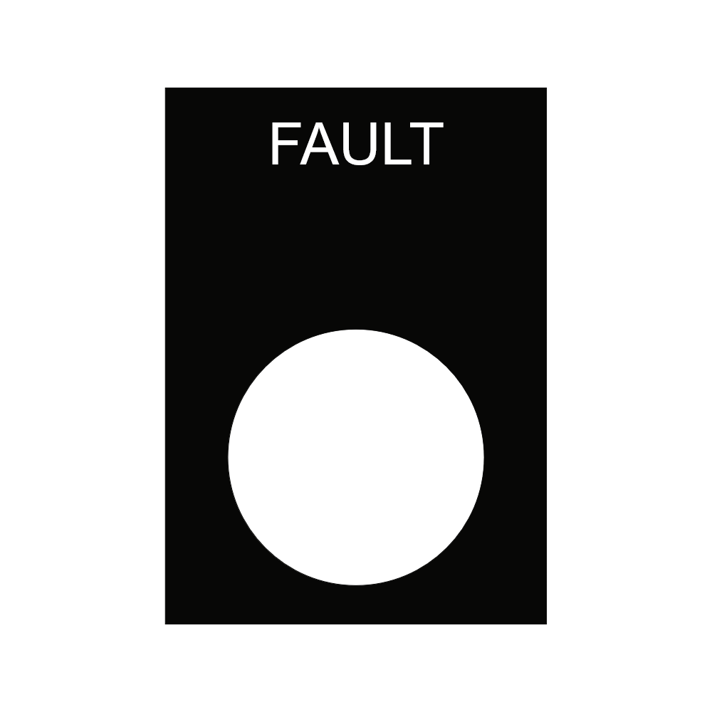 FAULT Indicator Label - 22mm Red Ring Tag thumbnail
