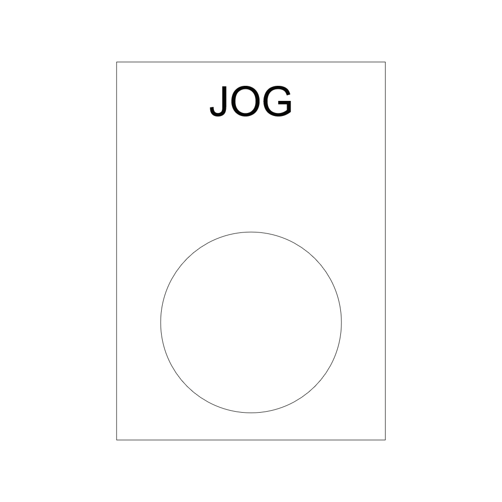 JOG Button Label - 22mm Pushbutton Ring Tag thumbnail