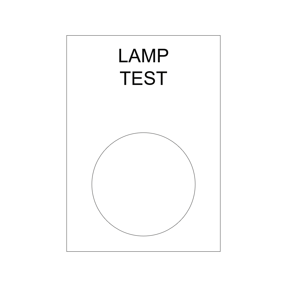 LAMP TEST Button Label - 22mm Pushbutton Ring Tag thumbnail