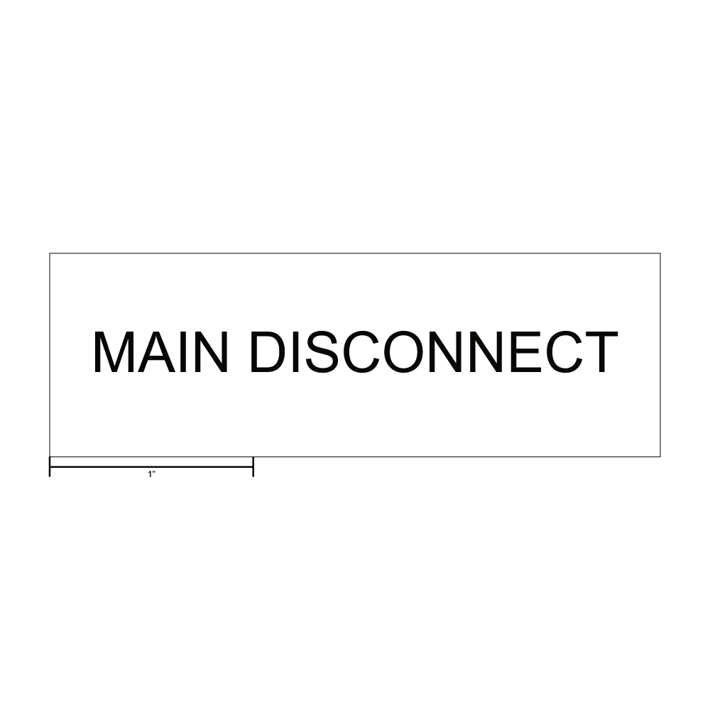 Main Disconnect Switch Label thumbnail