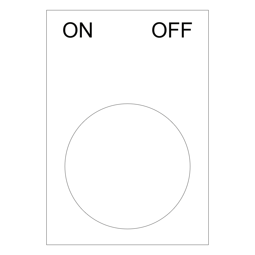 ON-OFF Switch Label - 30mm Selector Ring Tag thumbnail