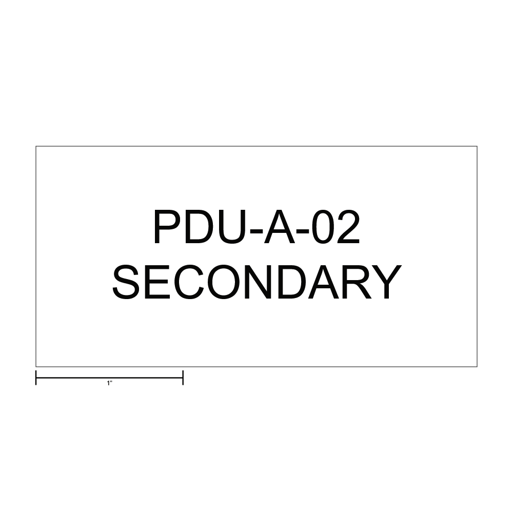 PDU Secondary Power Distribution Label thumbnail