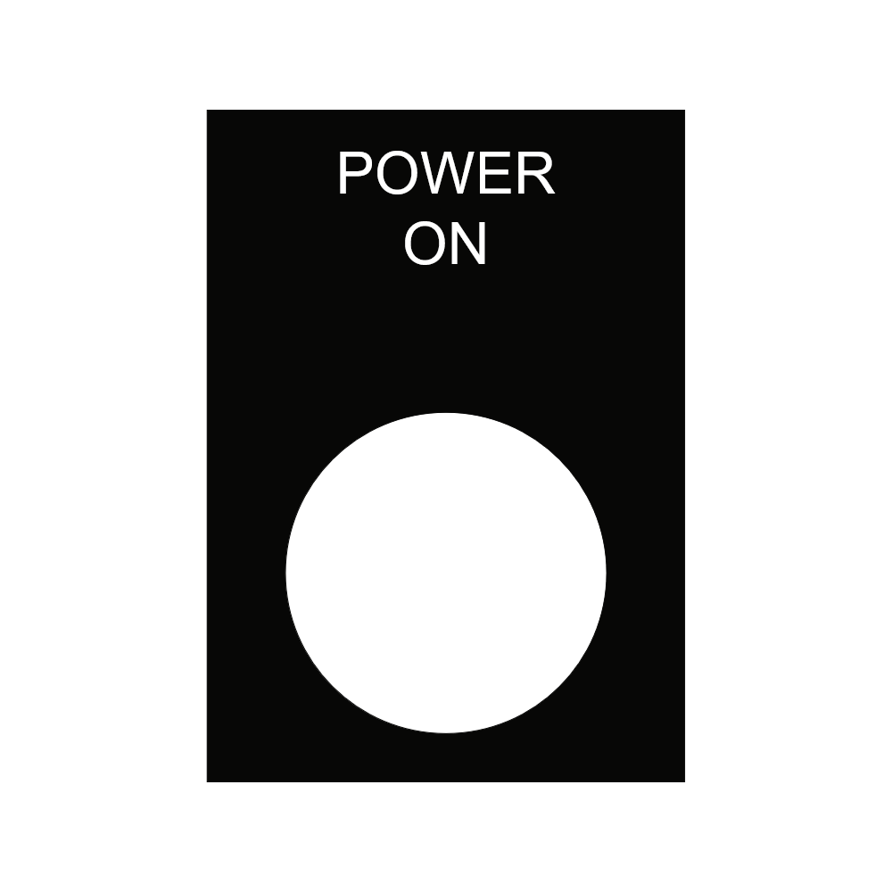 POWER ON Indicator Label - 22mm Ring Tag thumbnail