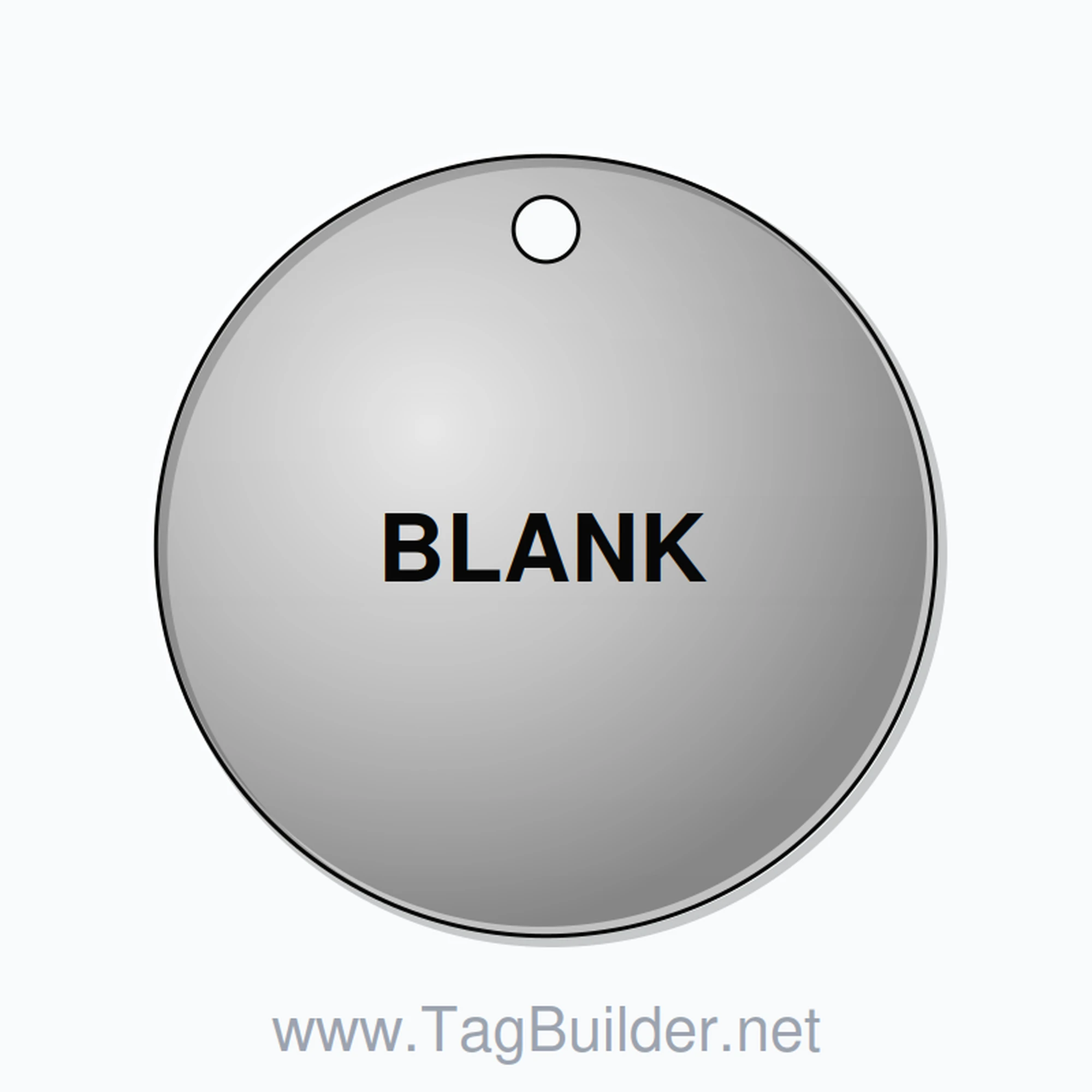 1.5 inch Circle Valve Tag – BLANK, Stainless Steel