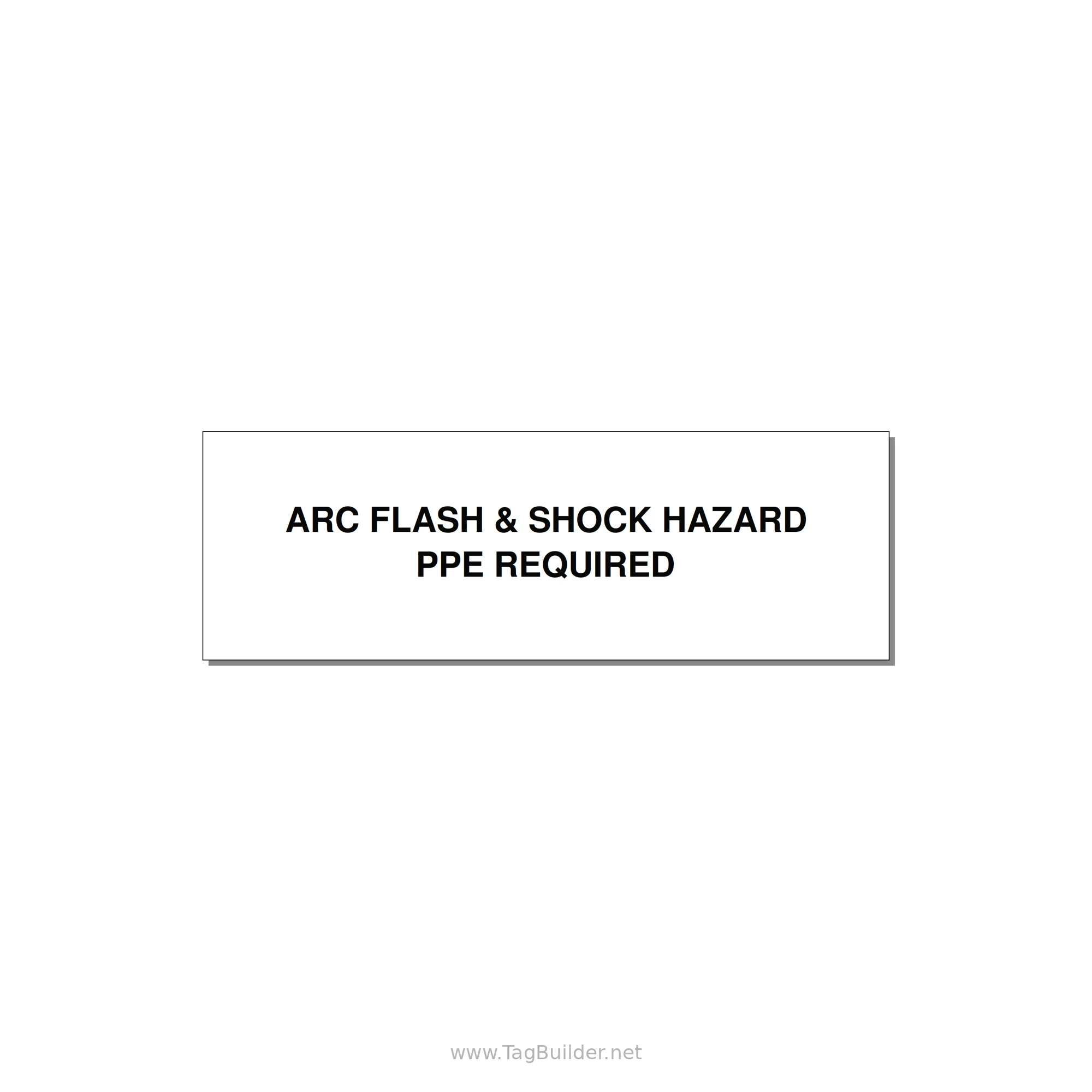 3.0x1.0" Arc Flash Safety Label - ARC FLASH & SHOCK HAZARD — 3x1" Black on White, Adhesive
