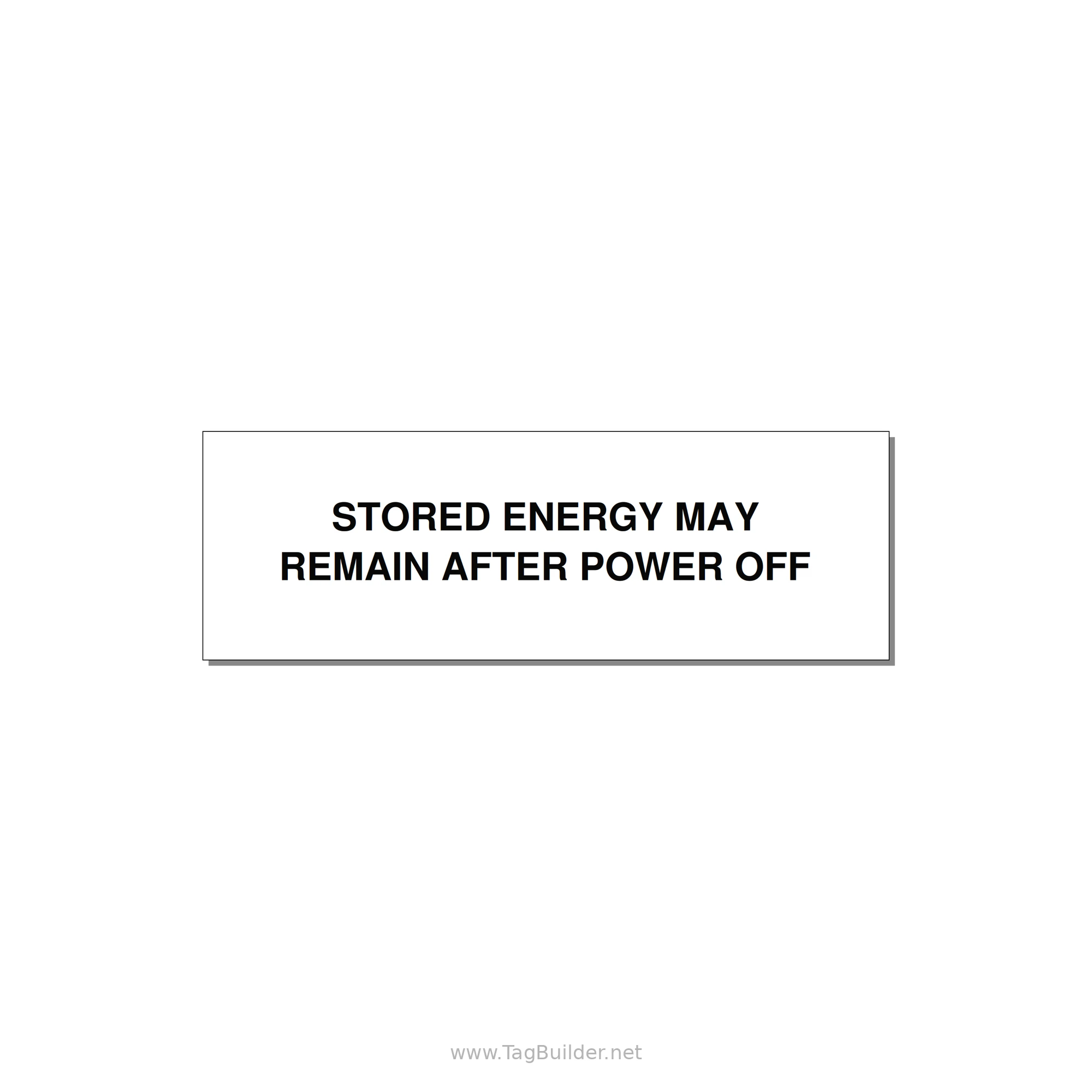 3.0x1.0" Safety Label - STO — 3x1" Black on White, Adhesive