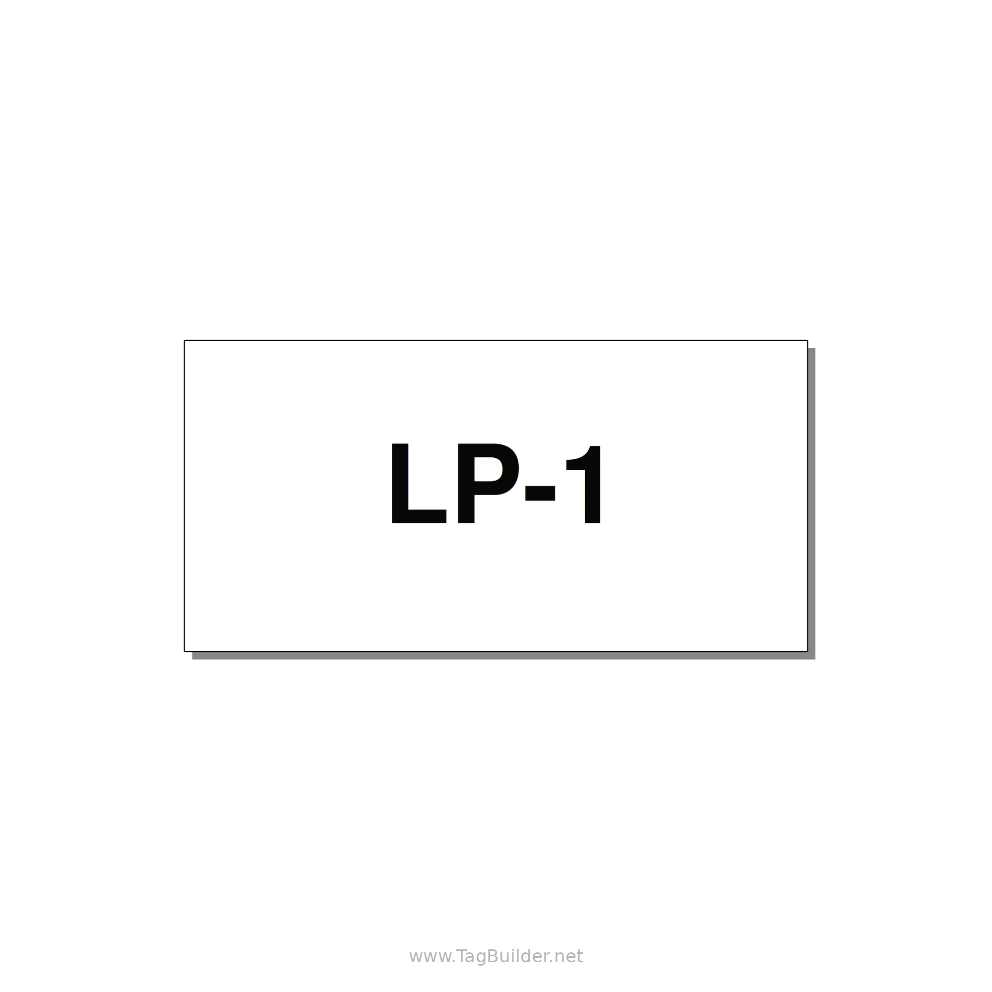 3.0x1.5" Safety Label - LP-1 — 3x1.5" Black on White, Adhesive