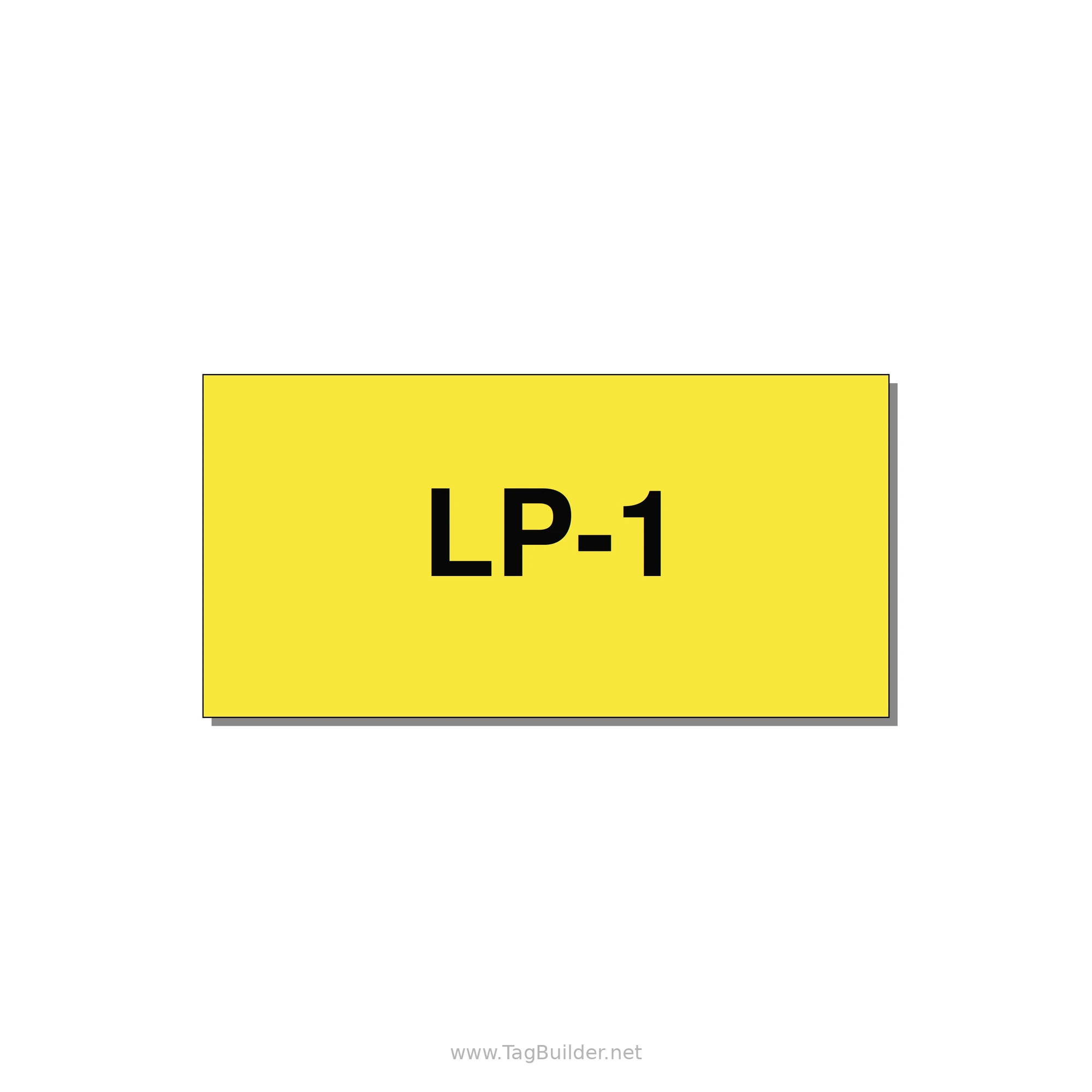 3.0x1.5" Safety Label - LP-1 — 3x1.5" Black on Yellow, Adhesive