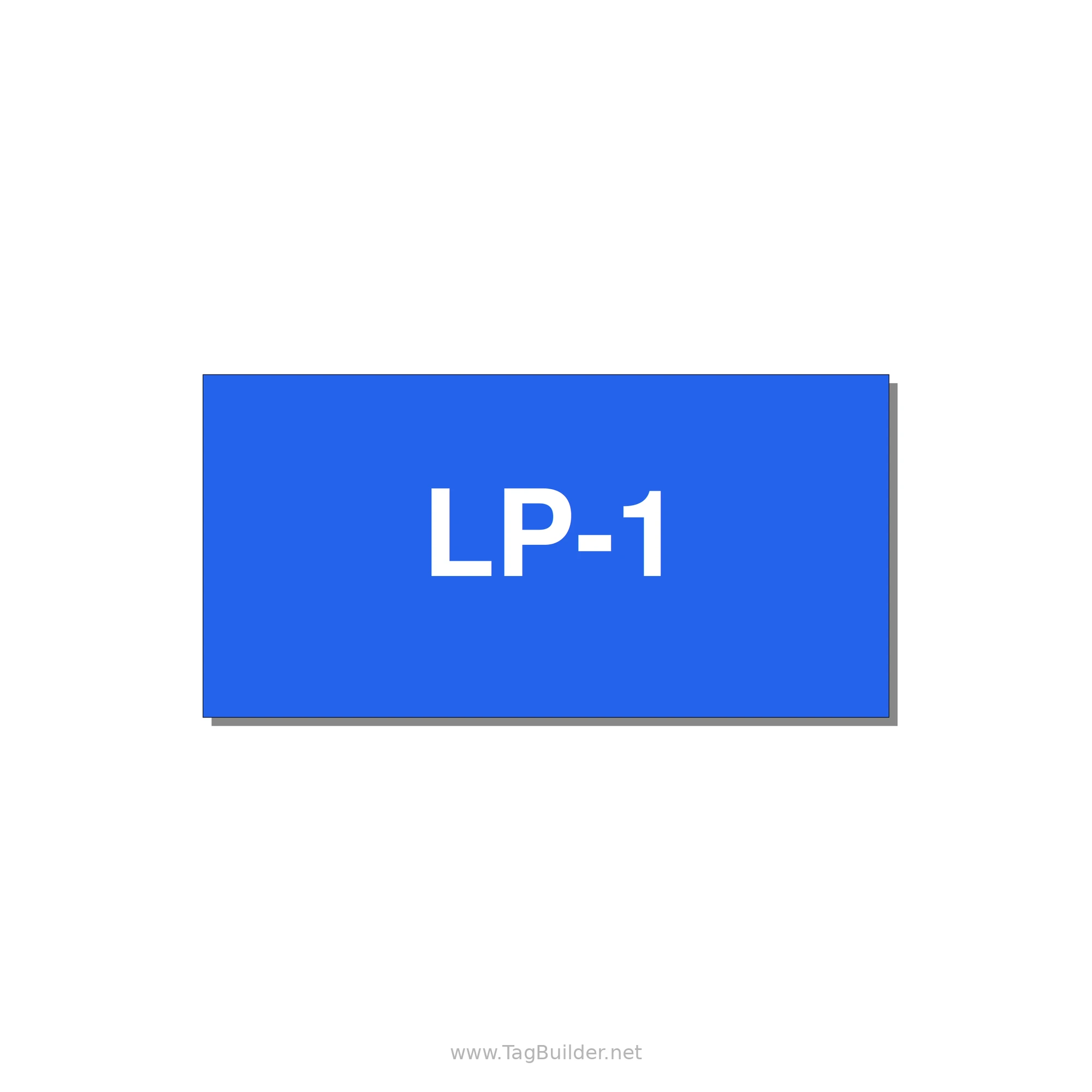 3.0x1.5" Safety Label - LP-1 — 3x1.5" White on Blue, Adhesive