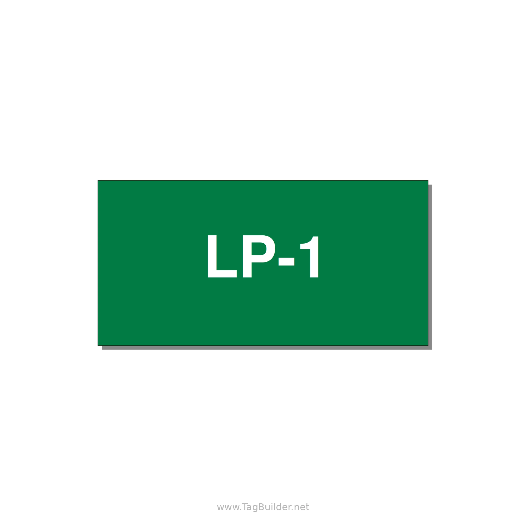 3.0x1.5" Safety Label - LP-1 — 3x1.5" White on Green, Adhesive
