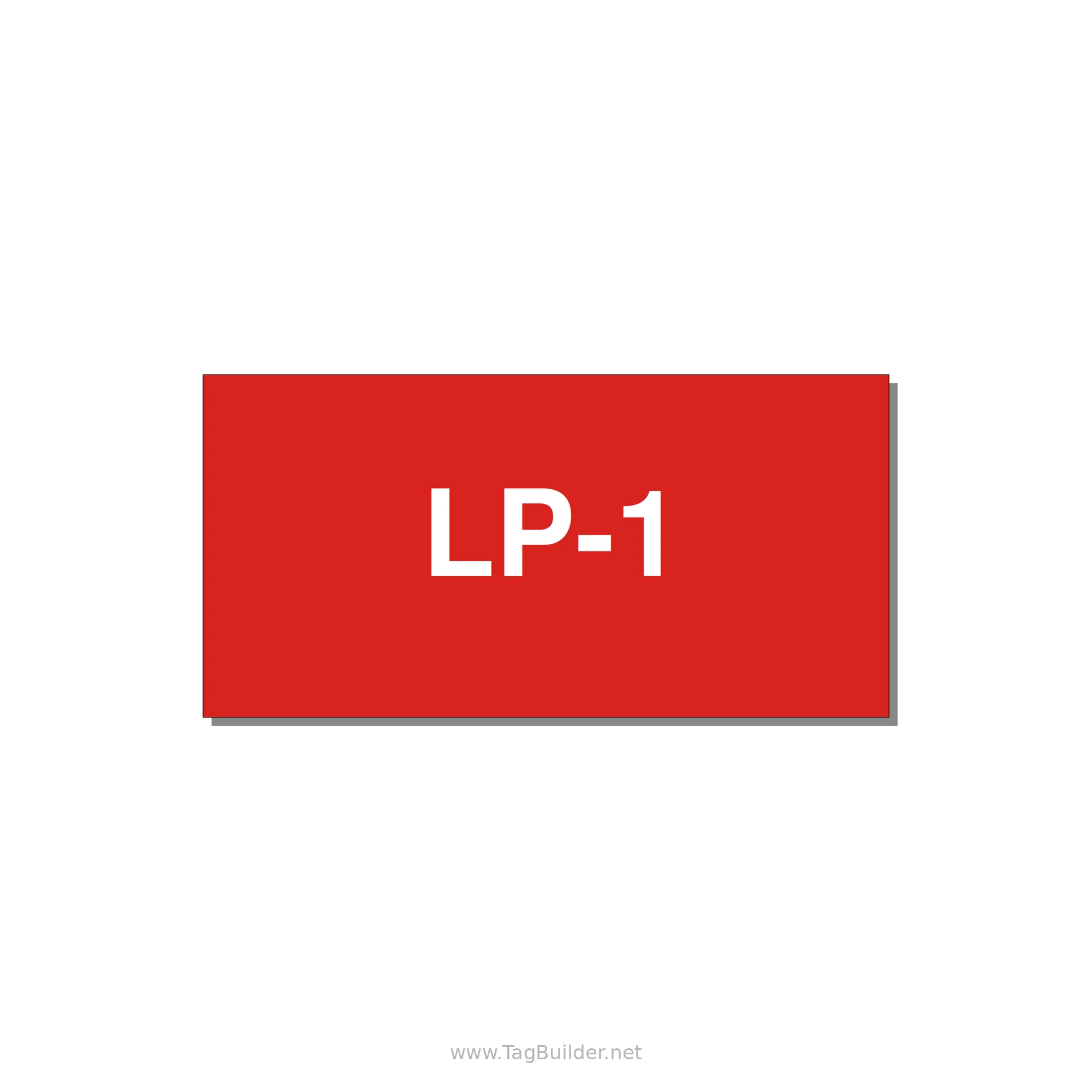 3.0x1.5" Safety Label - LP-1 — 3x1.5" White on Red, Adhesive
