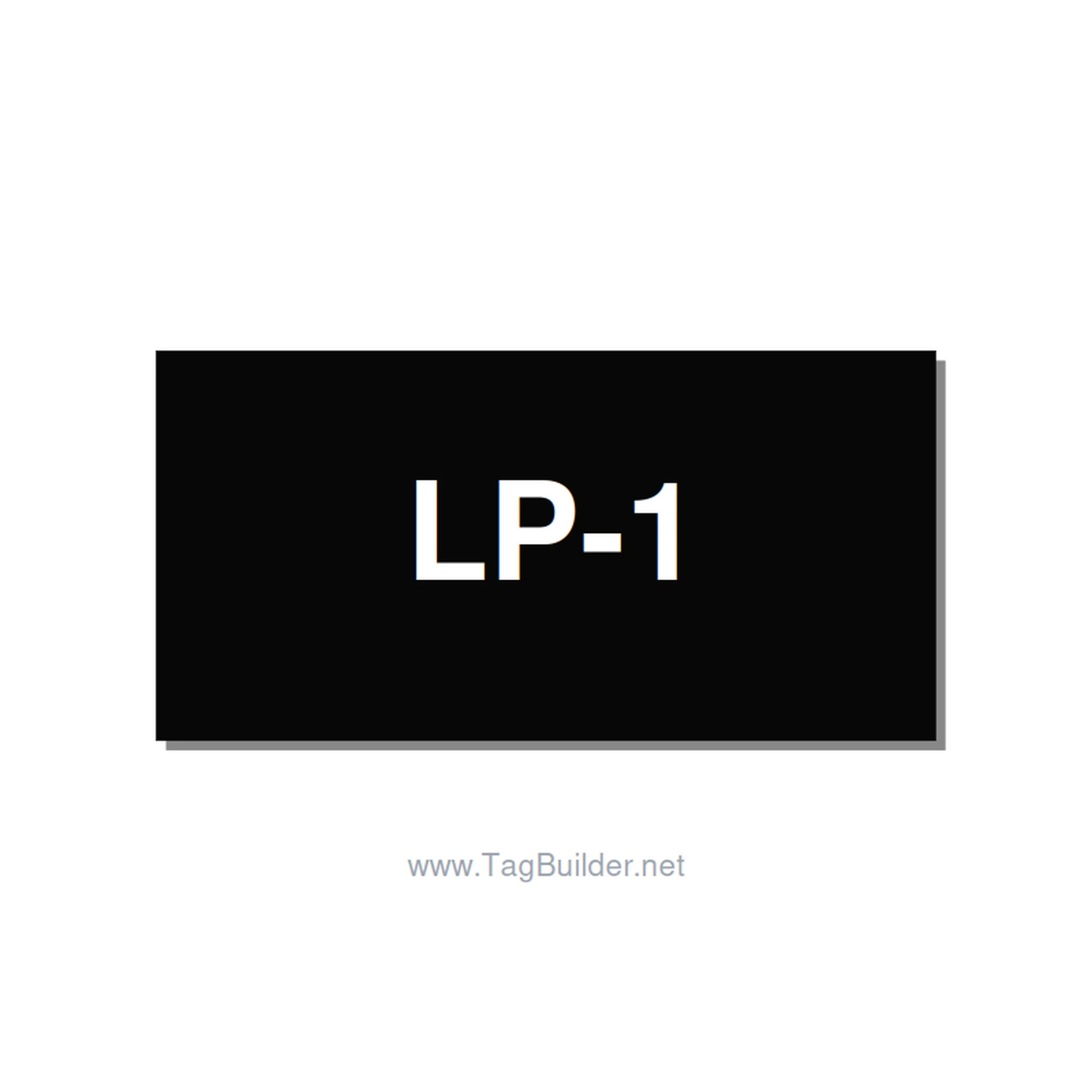 3.0x1.5" Safety Label - LP-1, White/Black, Adhesive