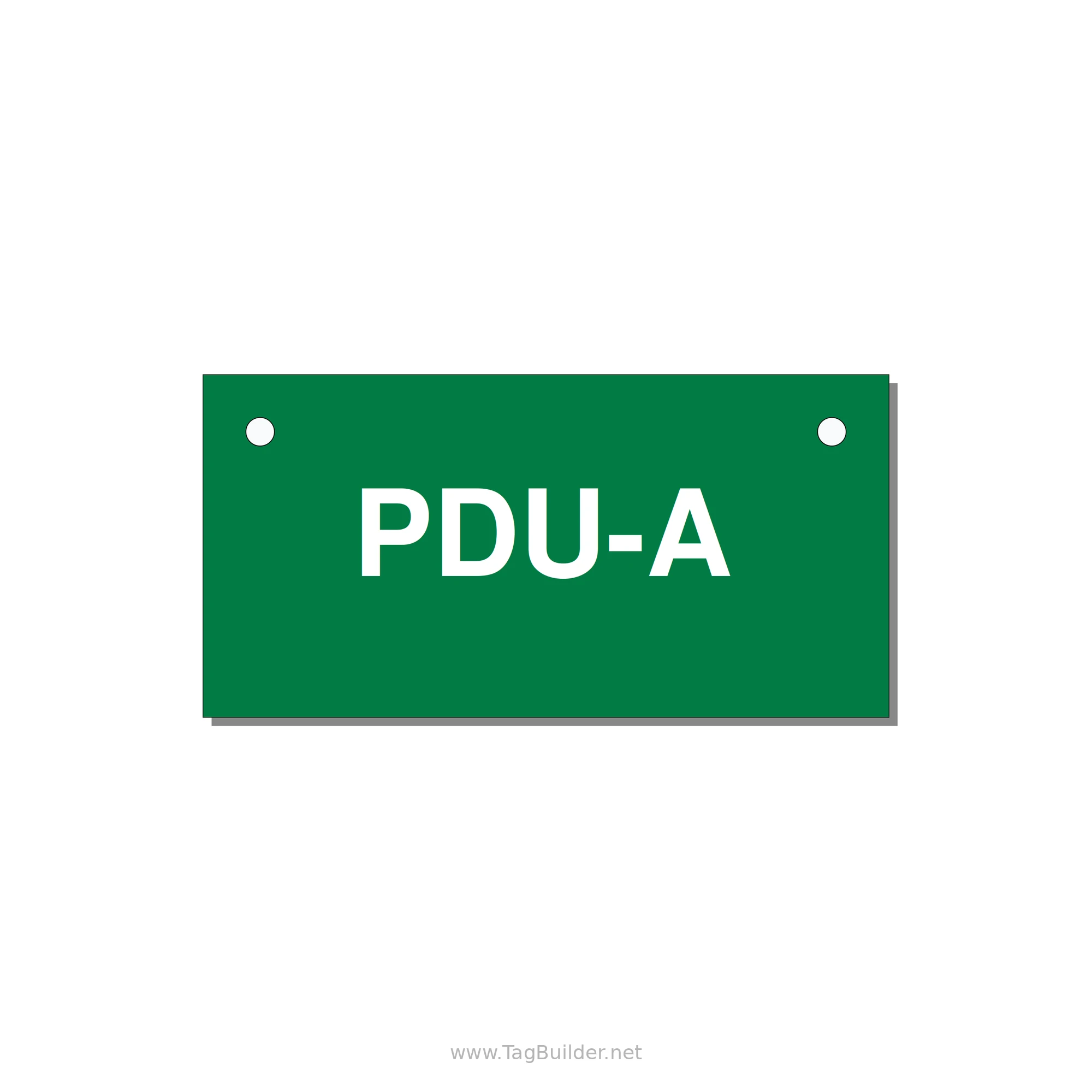3.0x1.5" Safety Label - PDU-A — 3x1.5" White on Green, Holes