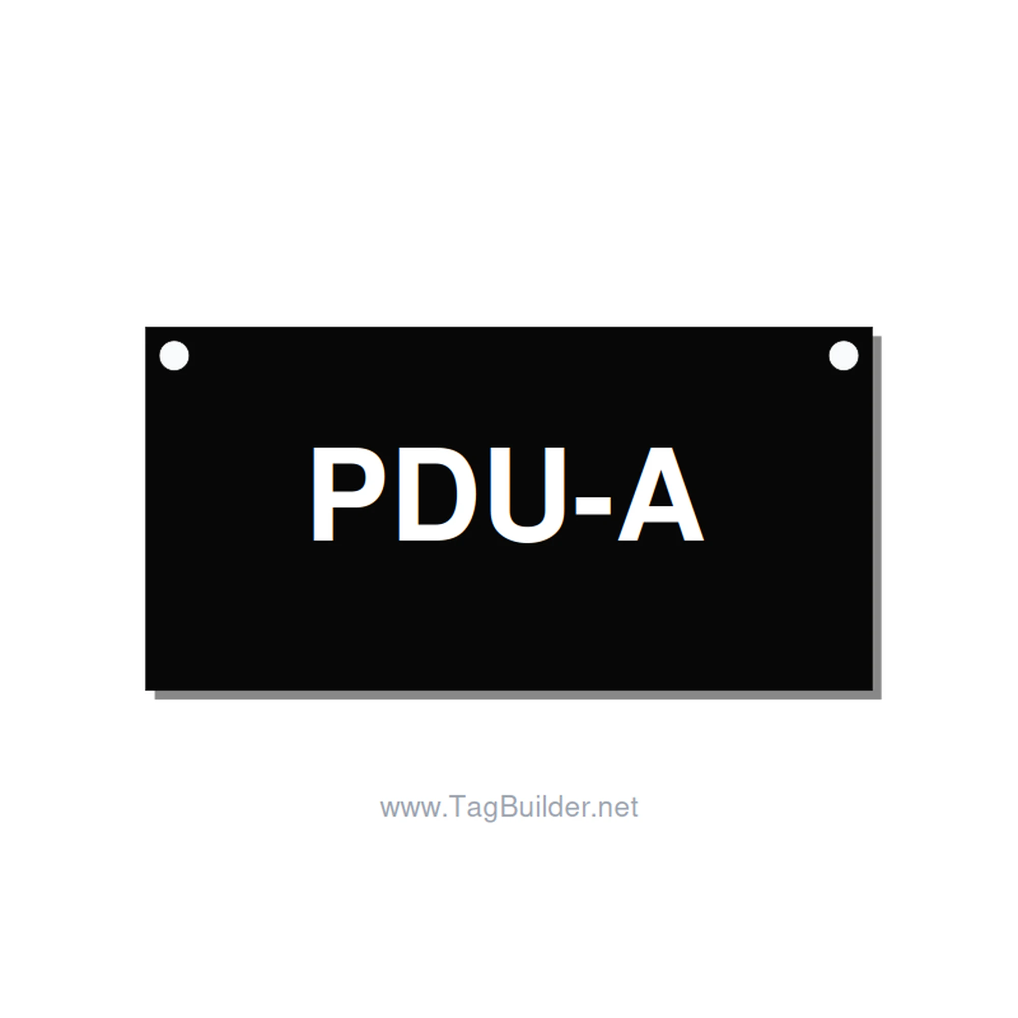 3.0x1.5" Safety Label - PDU-A, White/Black, Holes