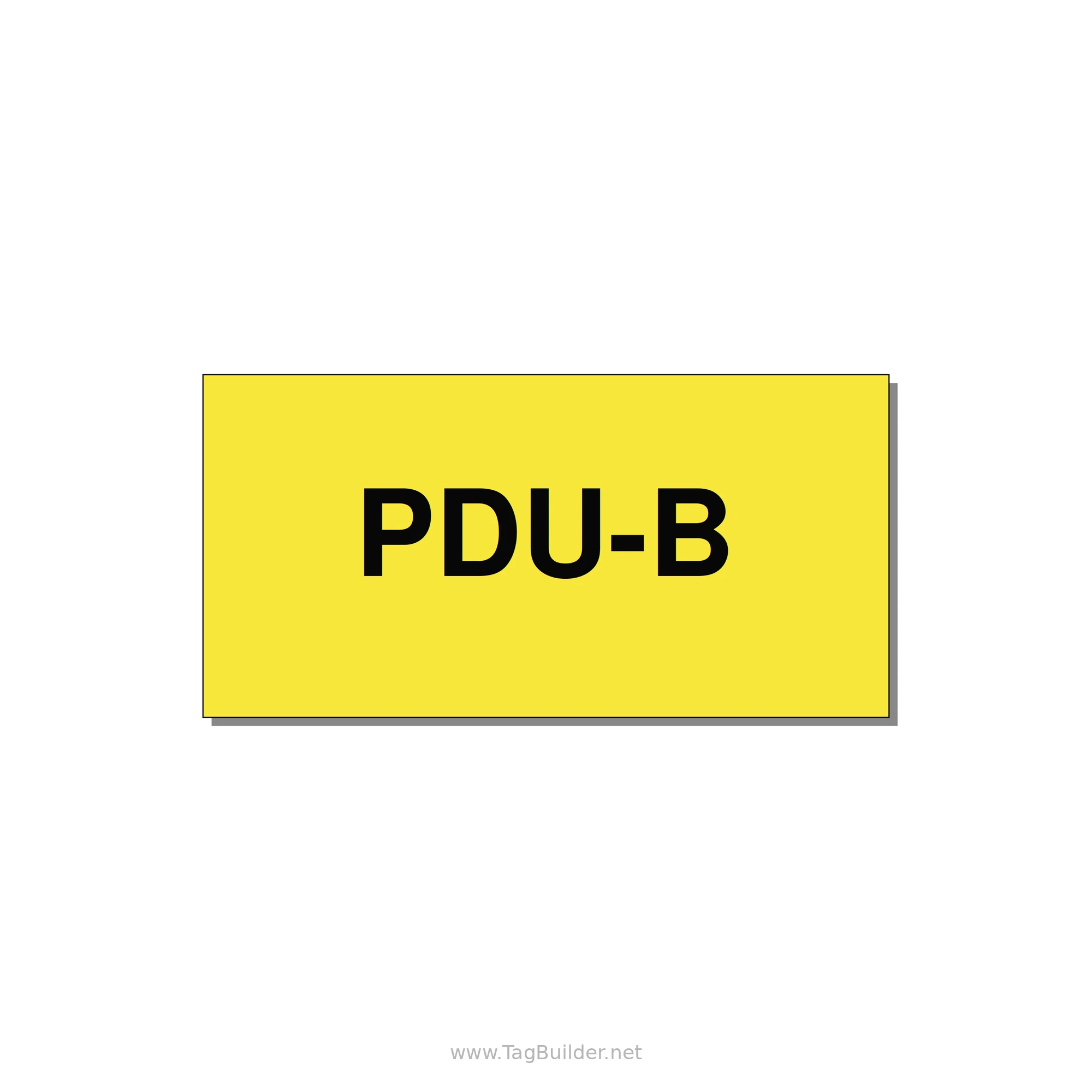 3.0x1.5" Safety Label - PDU-B — 3x1.5" Black on Yellow, Adhesive