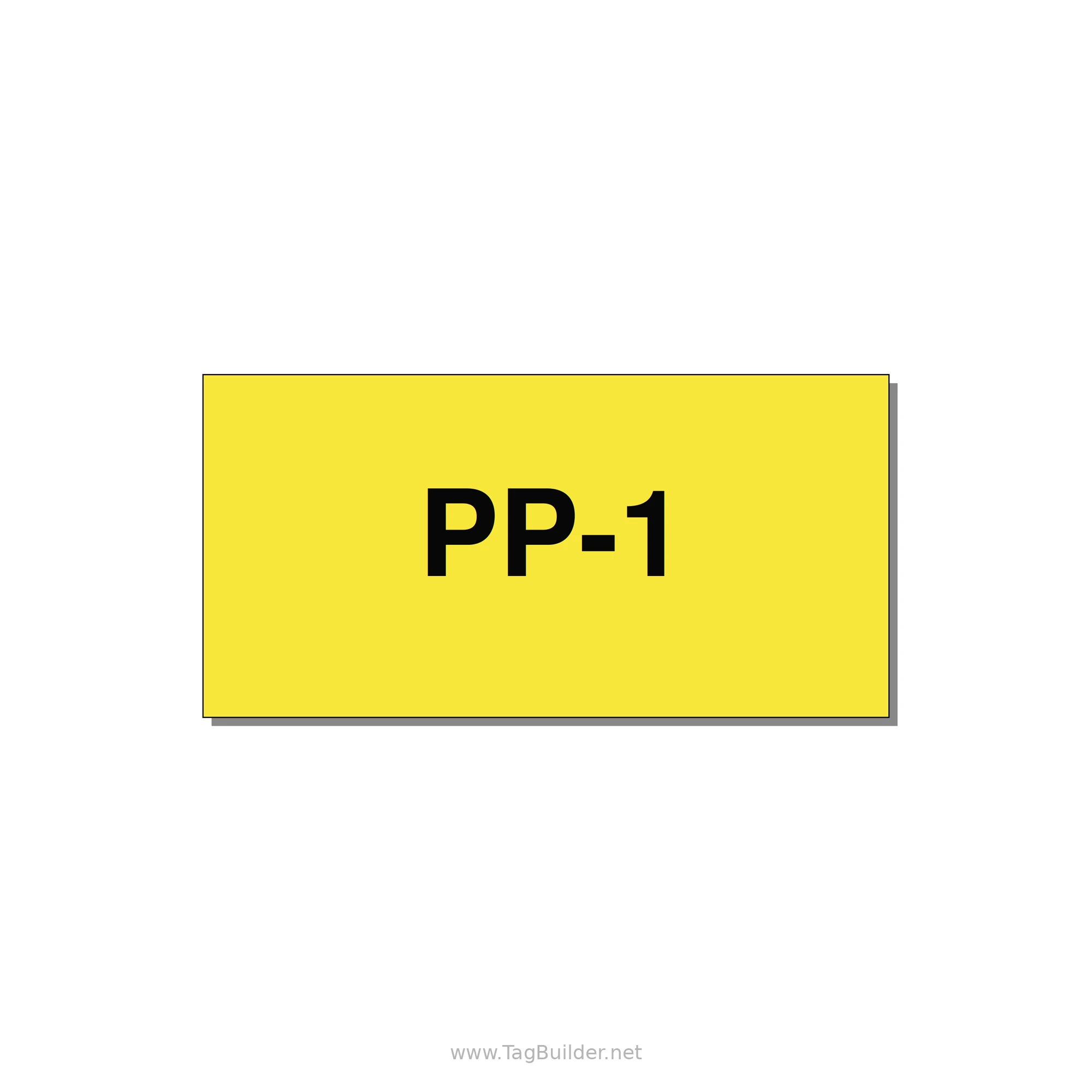 3.0x1.5" Safety Label - PP-1 — 3x1.5" Black on Yellow, Adhesive