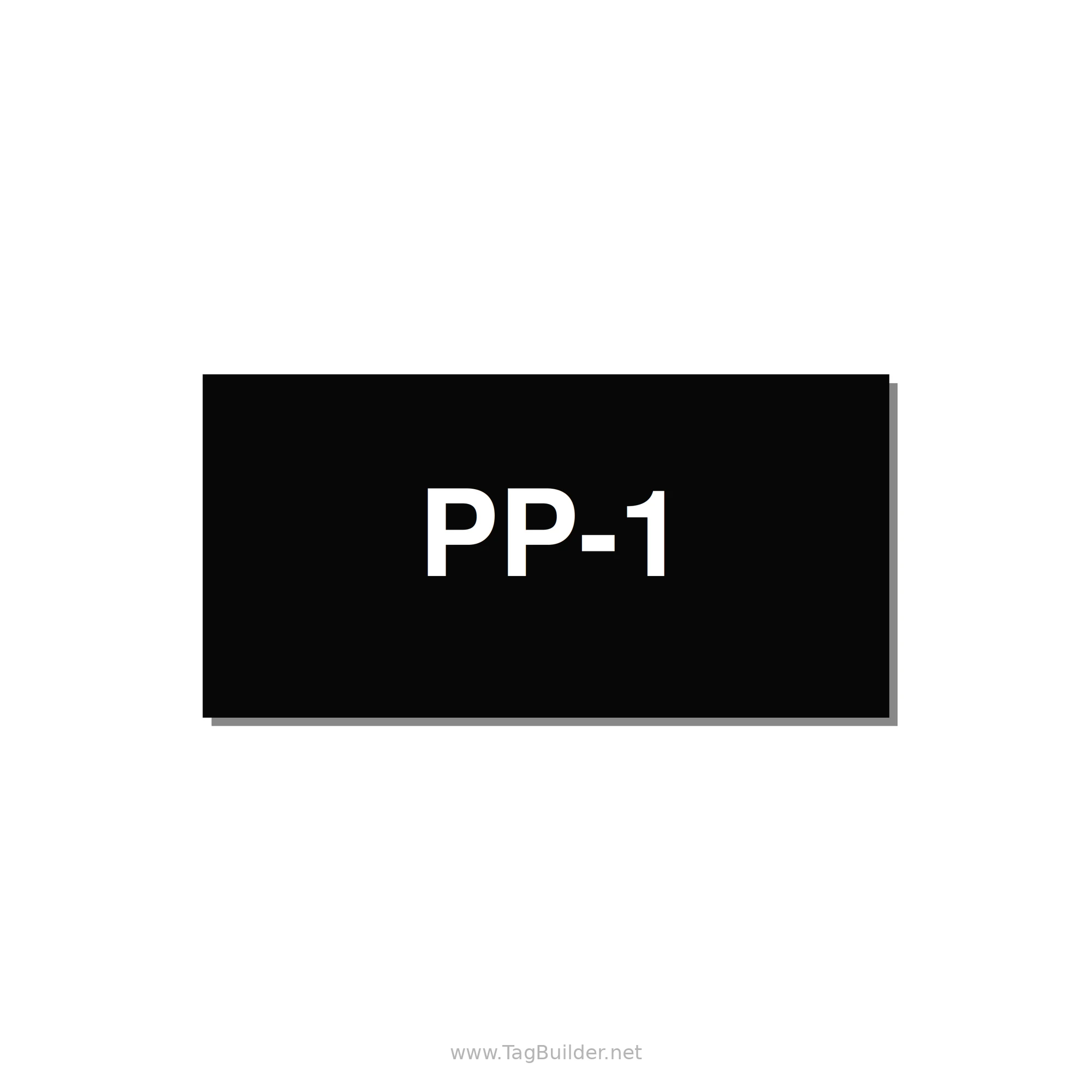 3.0x1.5" Safety Label - PP-1 — 3x1.5" White on Black, Adhesive