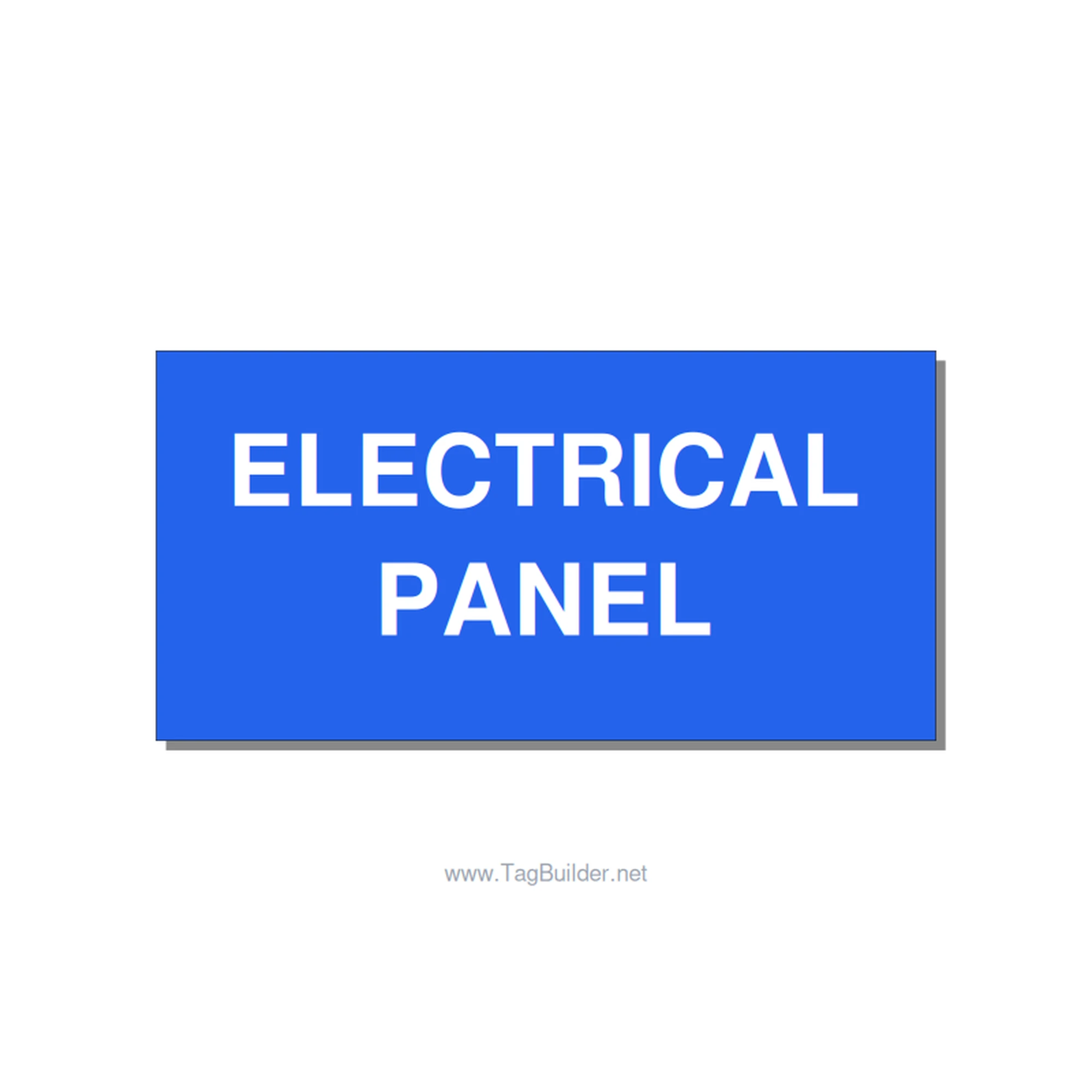 4.0x2.0" Electrical Safety Label - ELECTRICAL PANEL, White/Blue, Adhesive