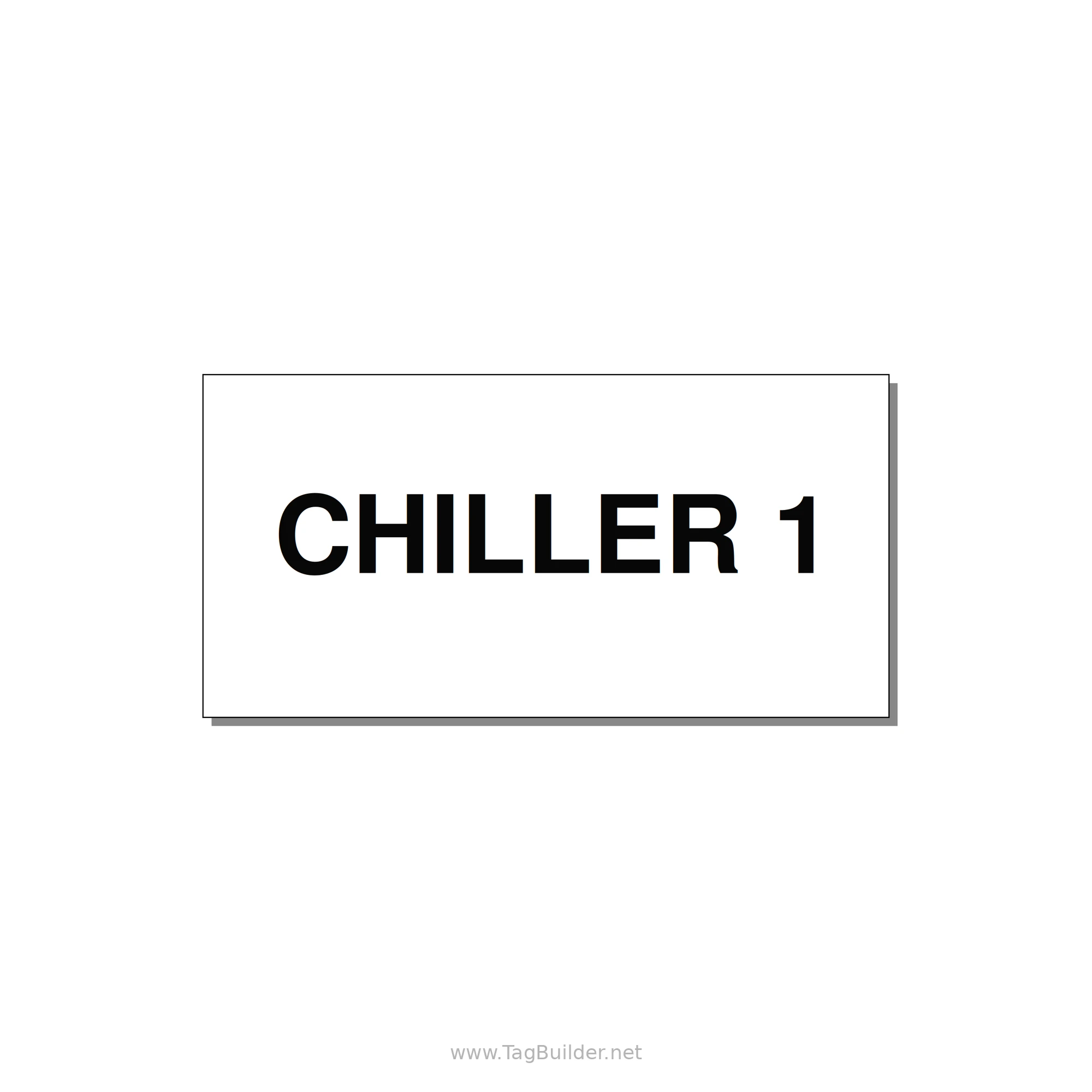 4.0x2.0" Safety Label - CHILLER 1 — 4x2" Black on White, Adhesive