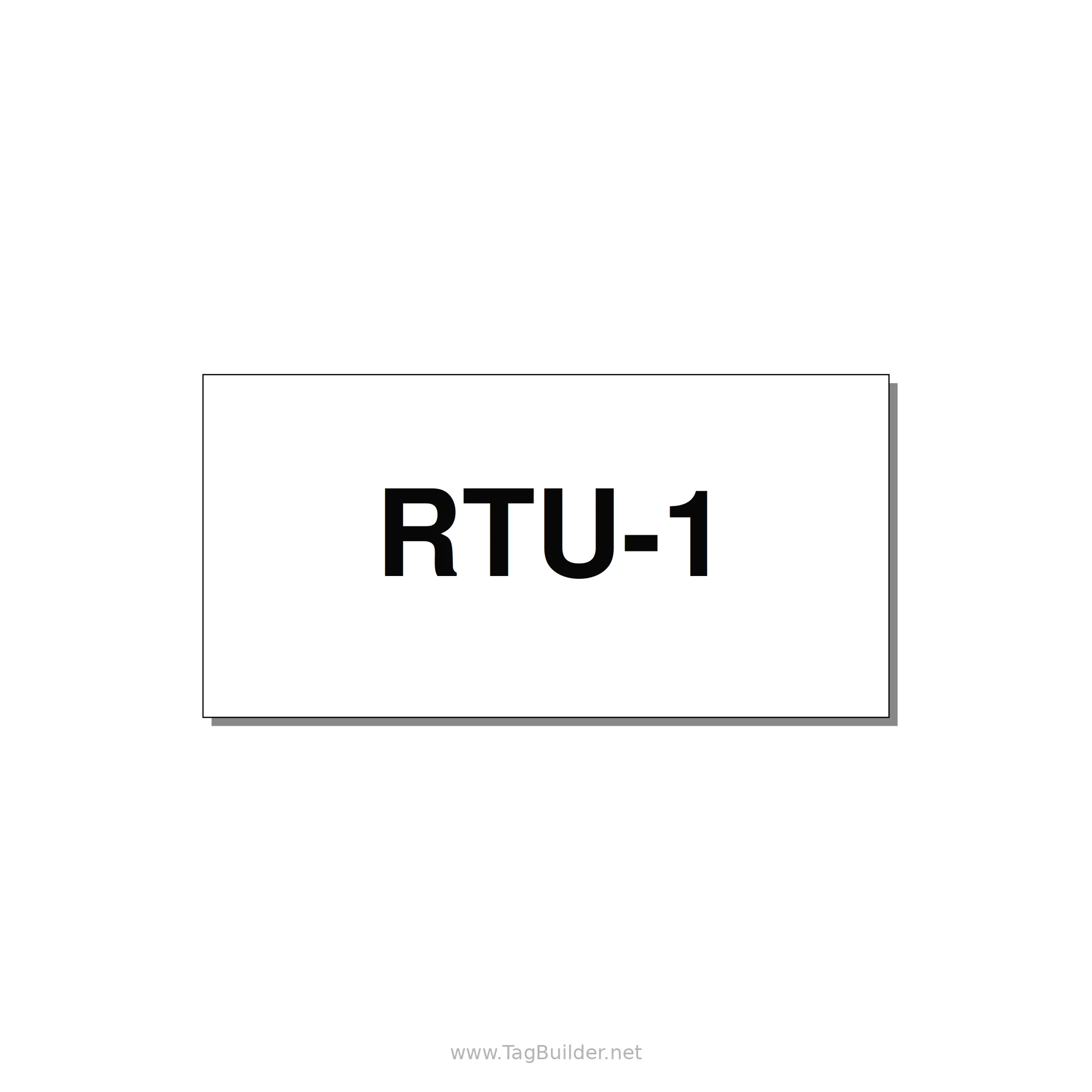 4.0x2.0" Safety Label - RTU-1 — 4x2" Black on White, Adhesive