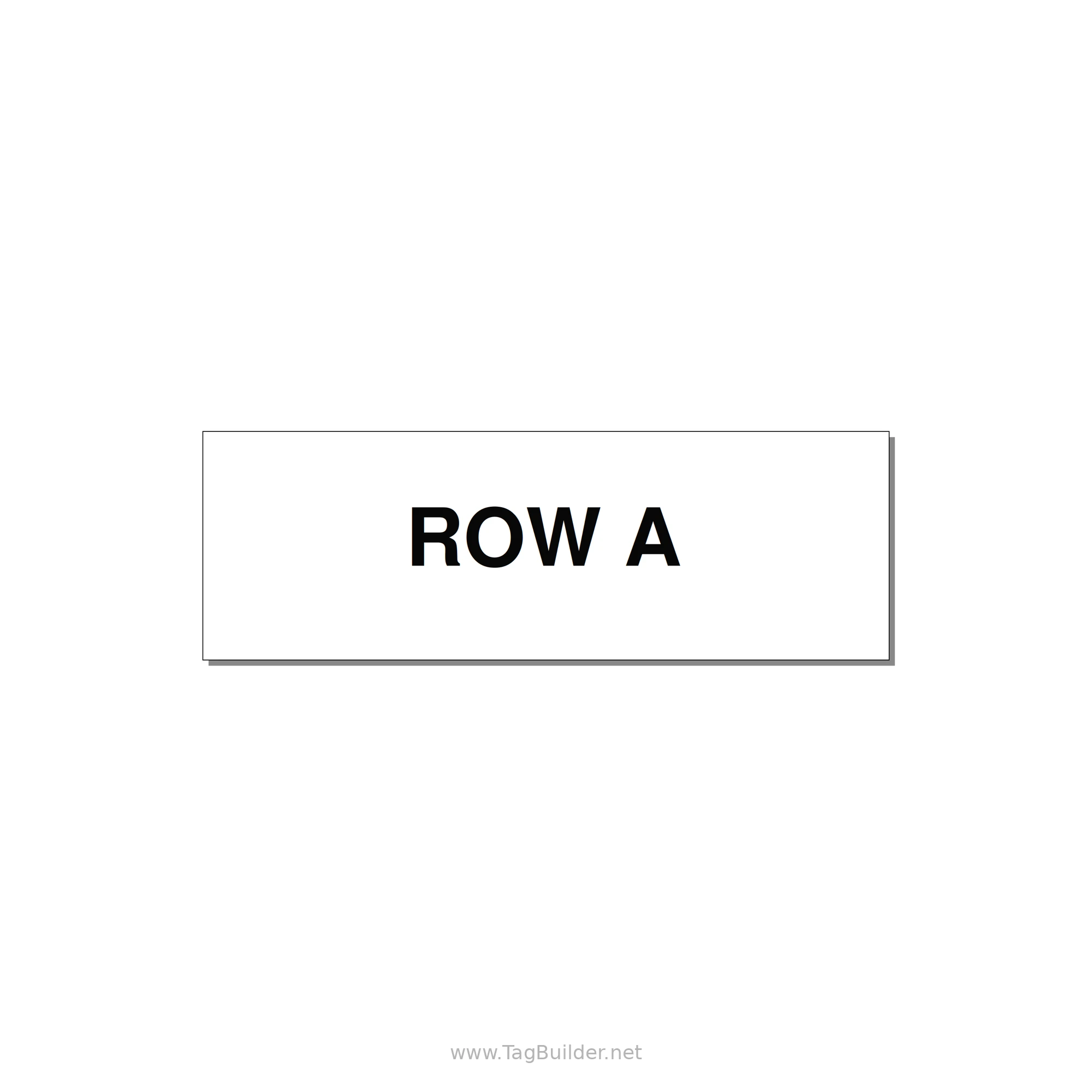 6.0x2.0" Safety Label - ROW A — 6x2" Black on White, Adhesive