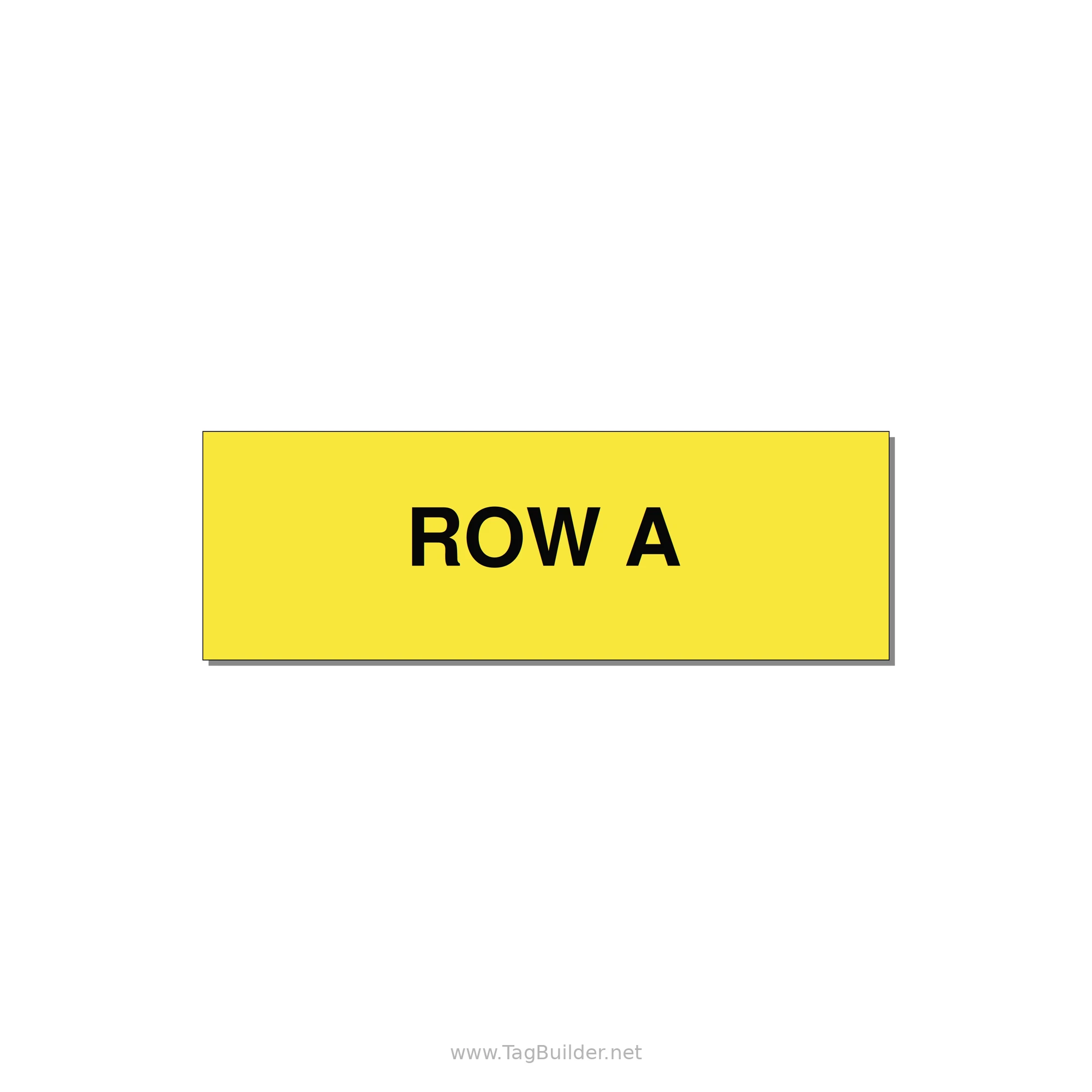 6.0x2.0" Safety Label - ROW A — 6x2" Black on Yellow, Adhesive