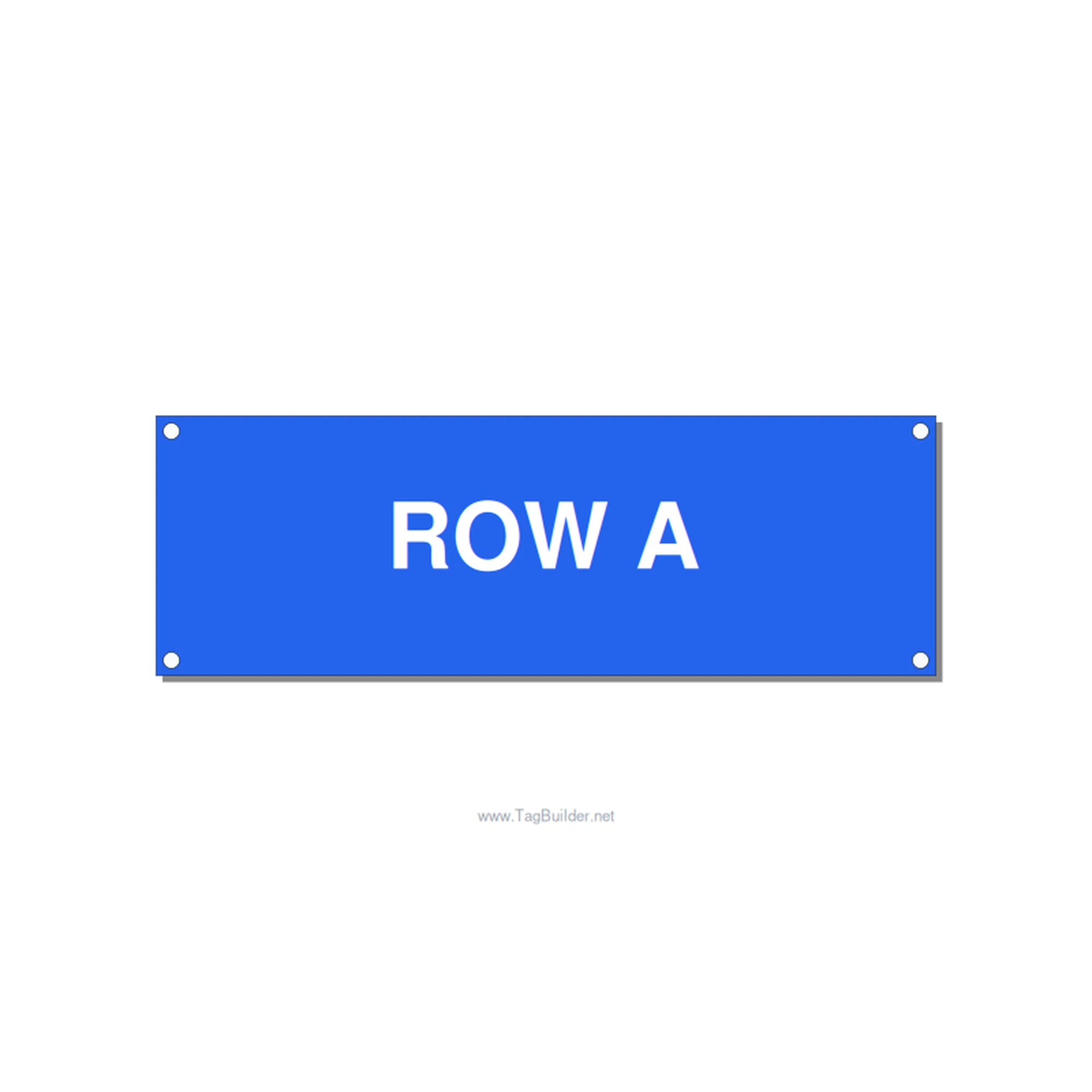 6.0x2.0" Safety Label - ROW A, White/Blue, Holes