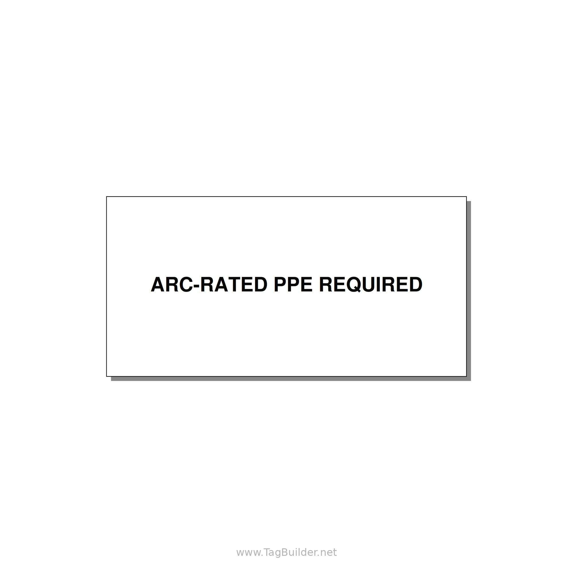 6.0x3.0" PPE Requi — 6x3" Black on White, Adhesive