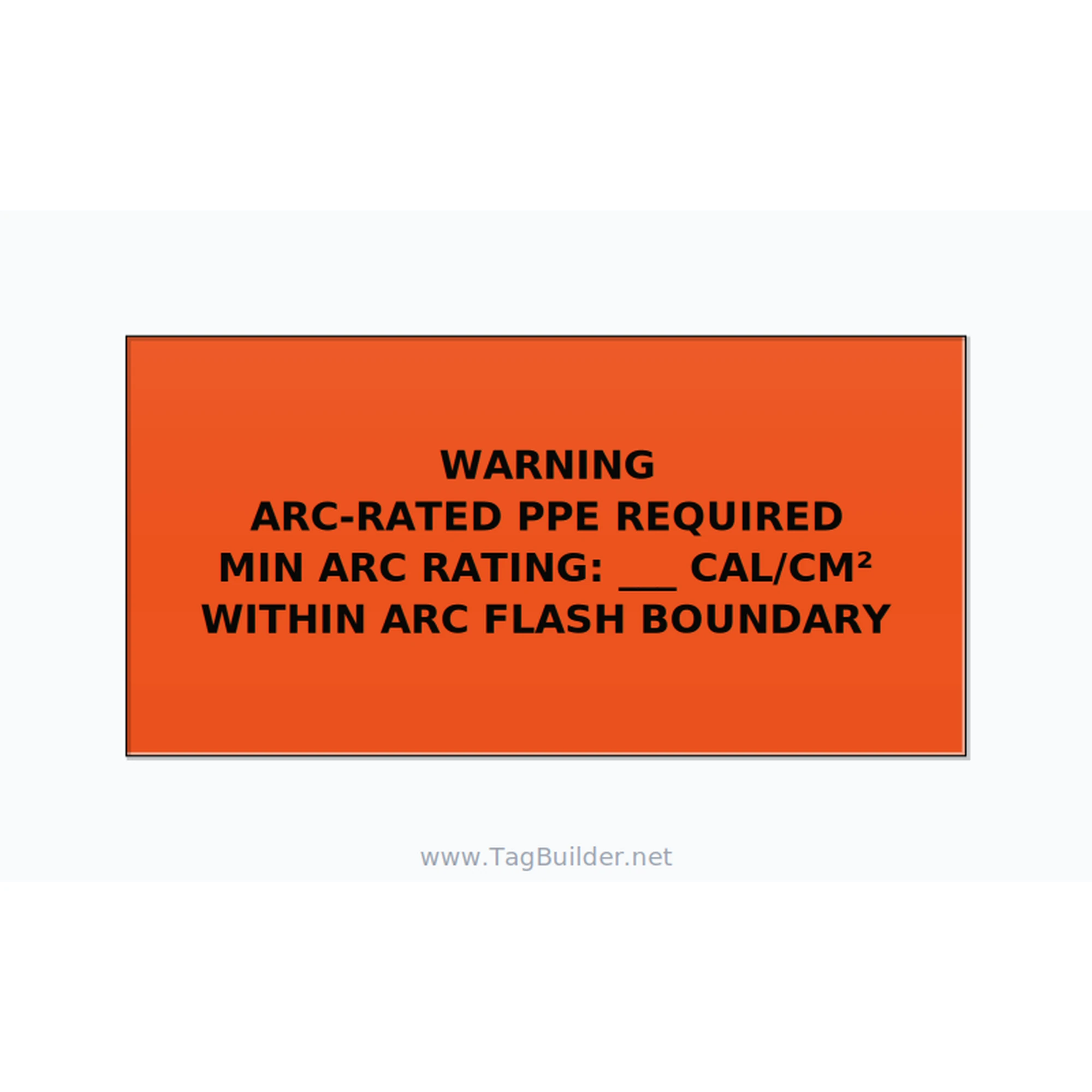 Arc-Rated PPE Required Label — 4x2 Adhesive