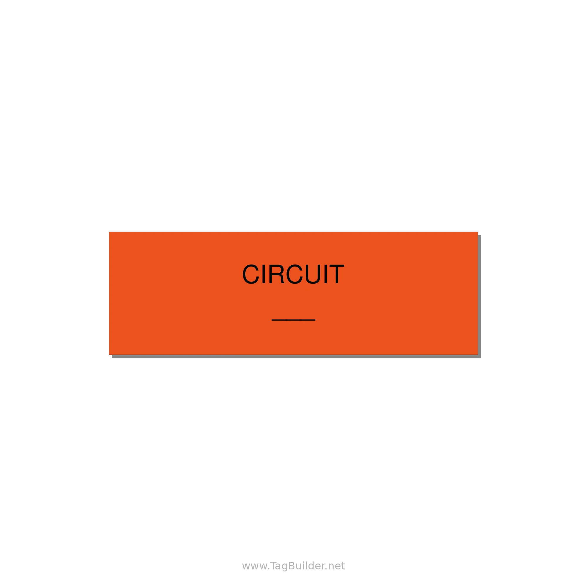 Circuit Reference Label – OEM Panel Wiring — 3x1" Black on Orange, Adhesive