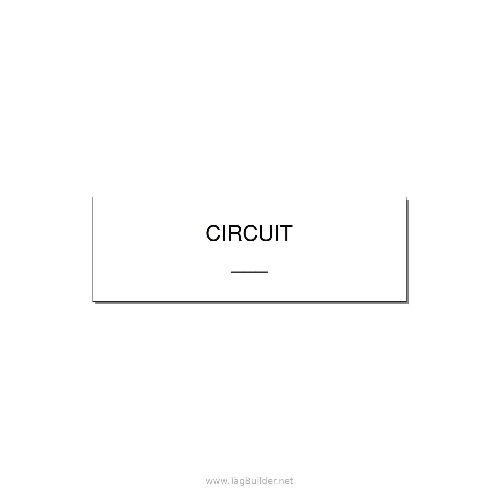 Circuit Reference Label – OEM Panel Wiring — 3x1" Black on White, Holes