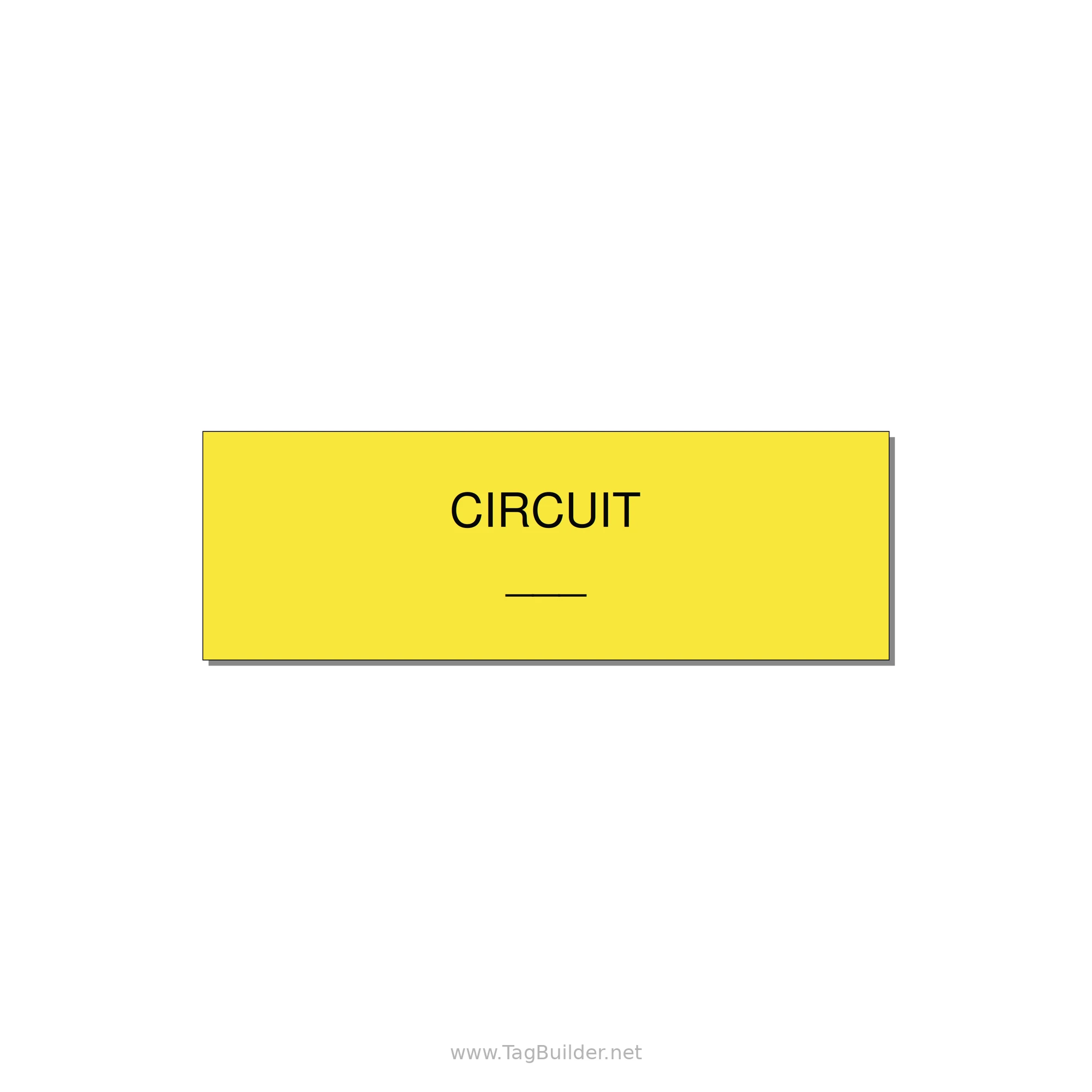 Circuit Reference Label – OEM Panel Wiring — 3x1" Black on Yellow, Holes
