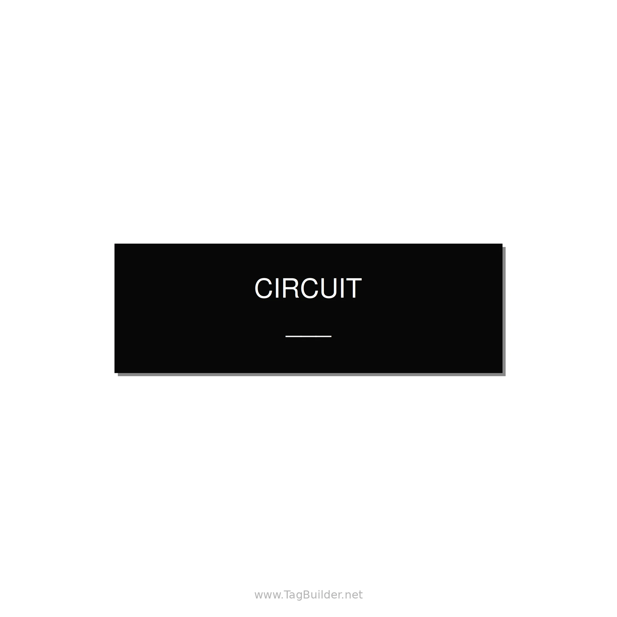 Circuit Reference Label – OEM Panel Wiring — 3x1" White on Black, Adhesive