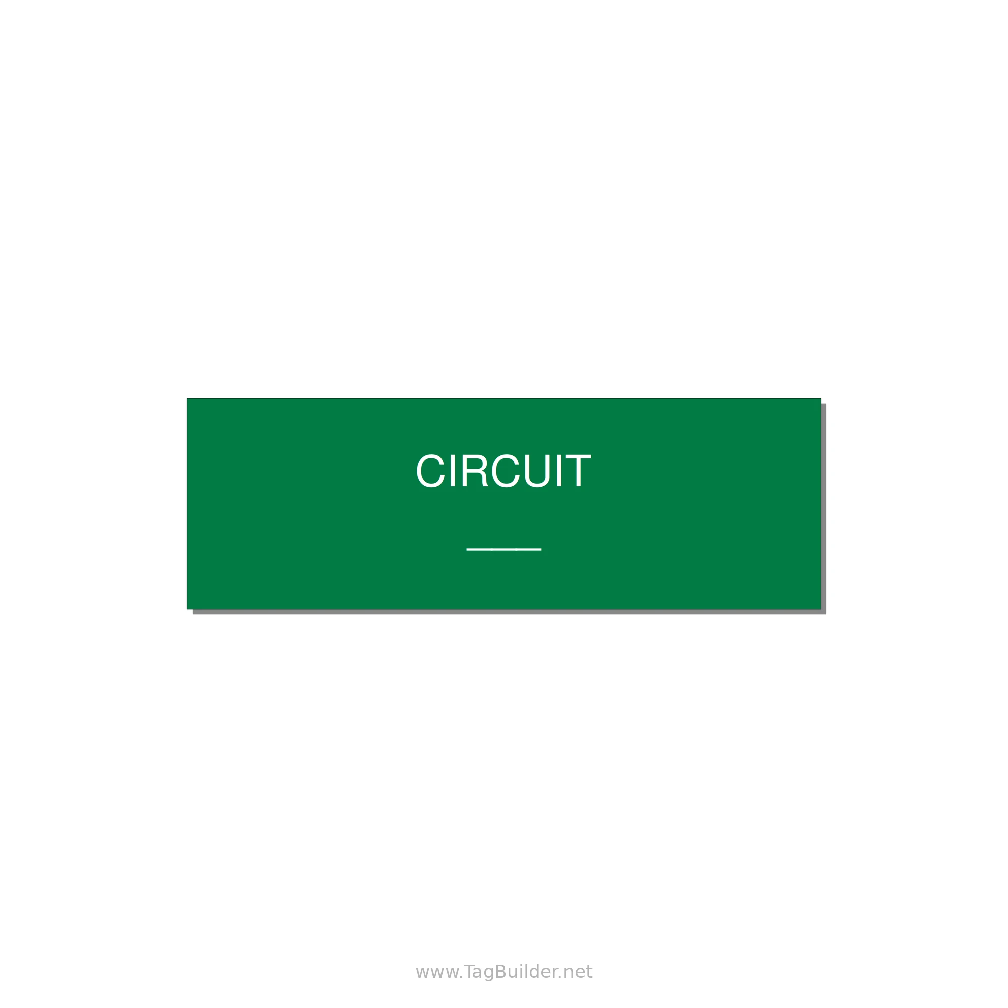 Circuit Reference Label – OEM Panel Wiring — 3x1" White on Green, Holes