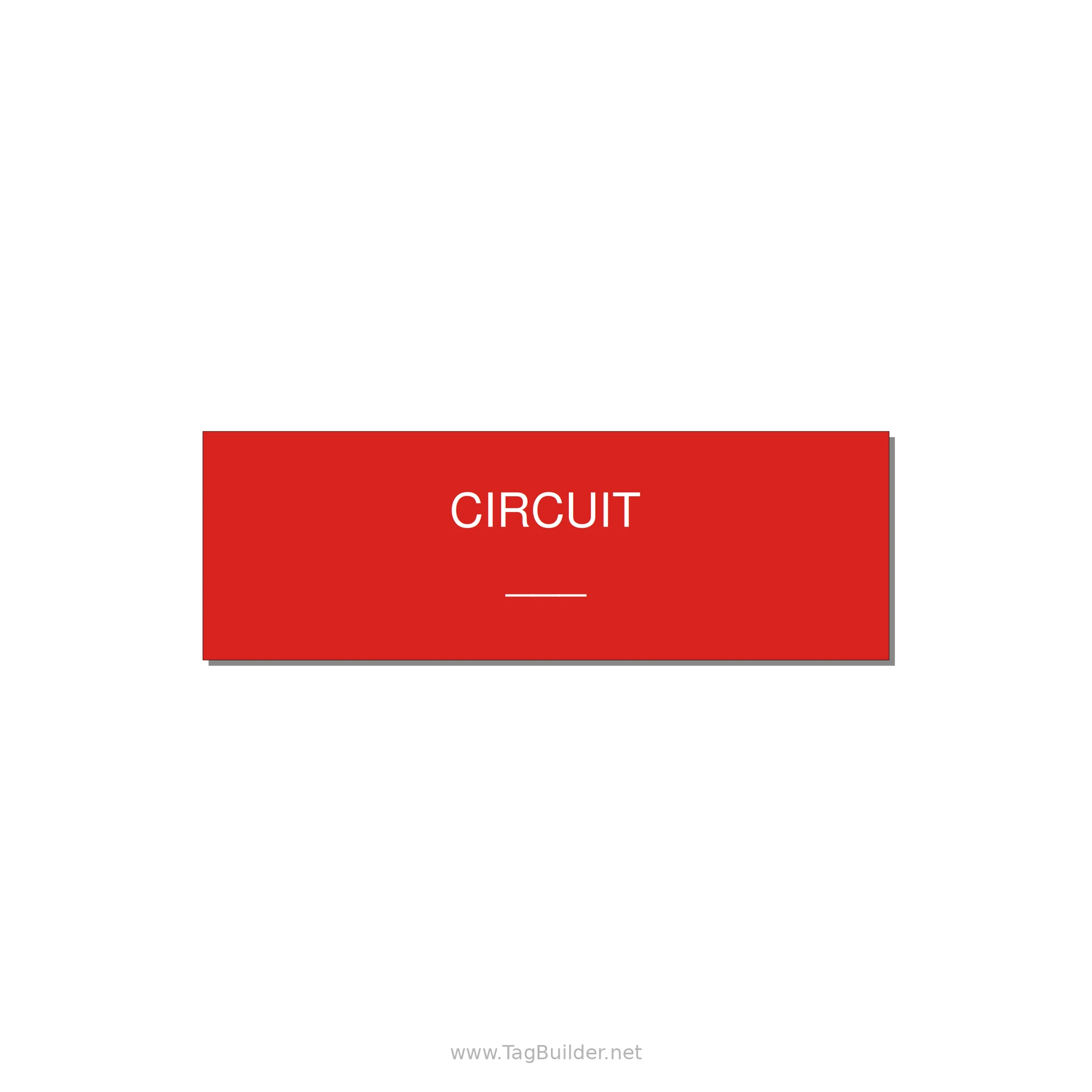 Circuit Reference Label – OEM Panel Wiring — 3x1" White on Red, Holes