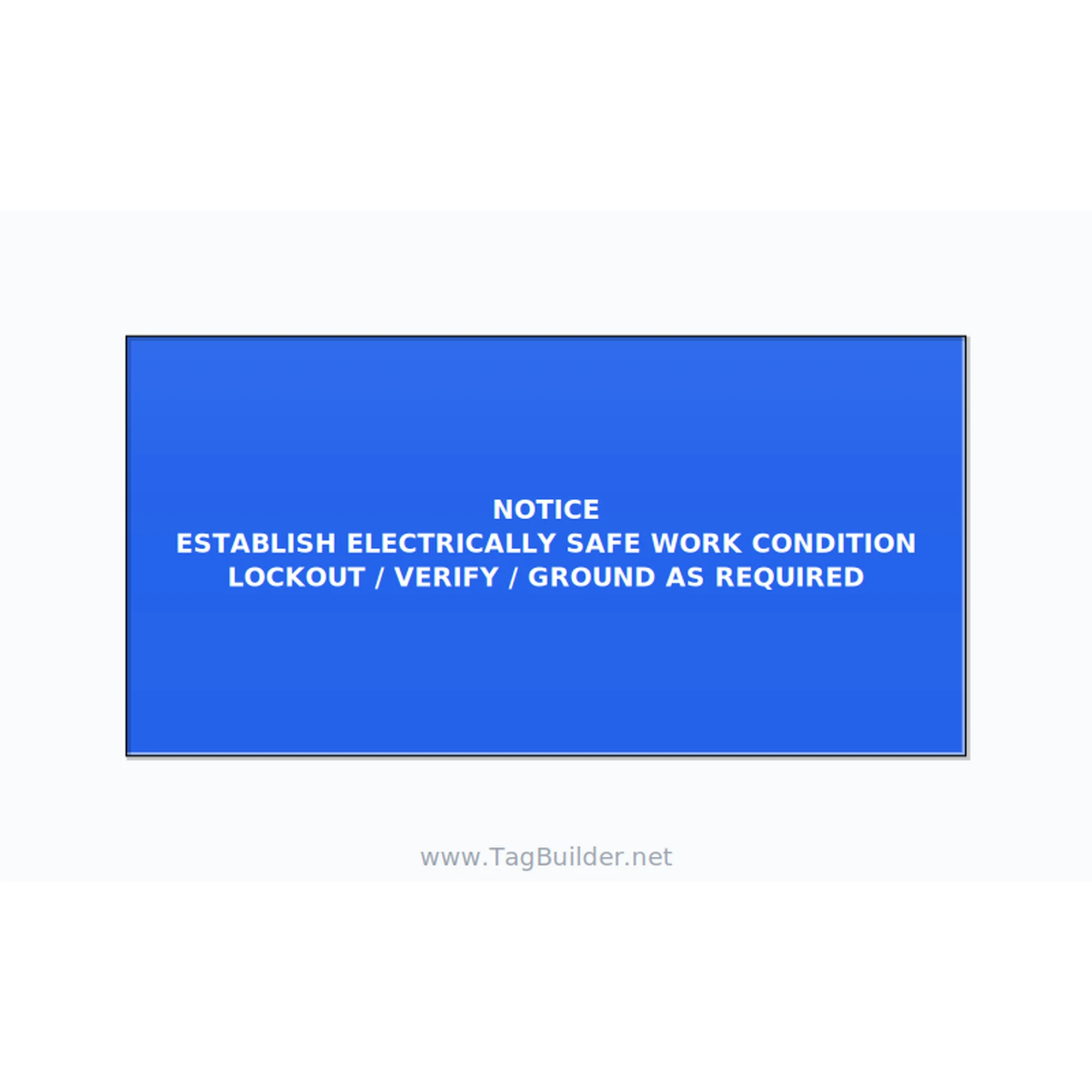 Establish Electrically Safe Work Condition Label — 6x3 Adhesive